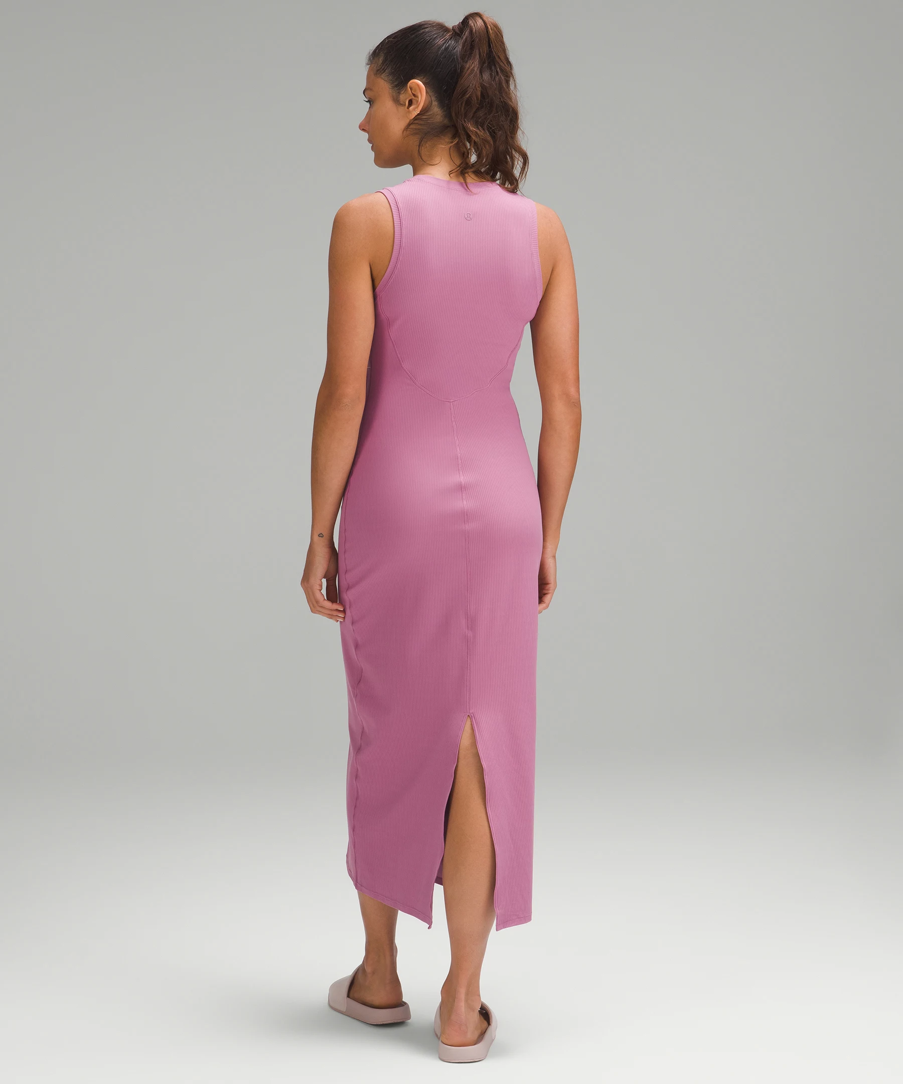 All Aligned Ribbed Midi Dress *Online Only velvet dust