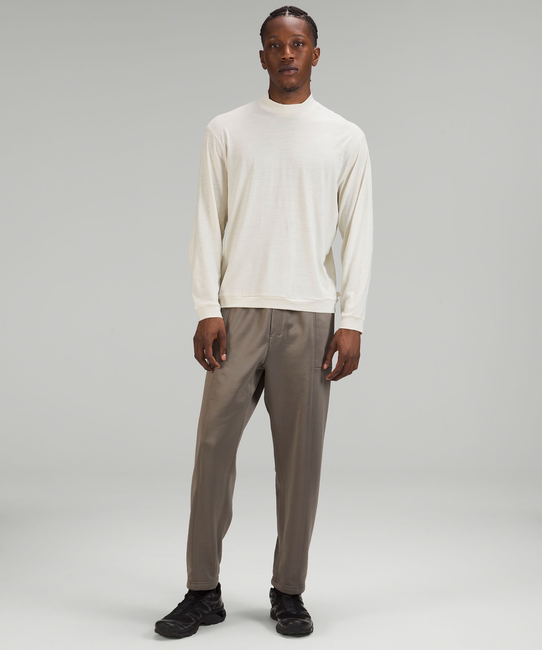 lululemon lab Merino Wool-Blend Long-Sleeve Shirt Natural Ivory