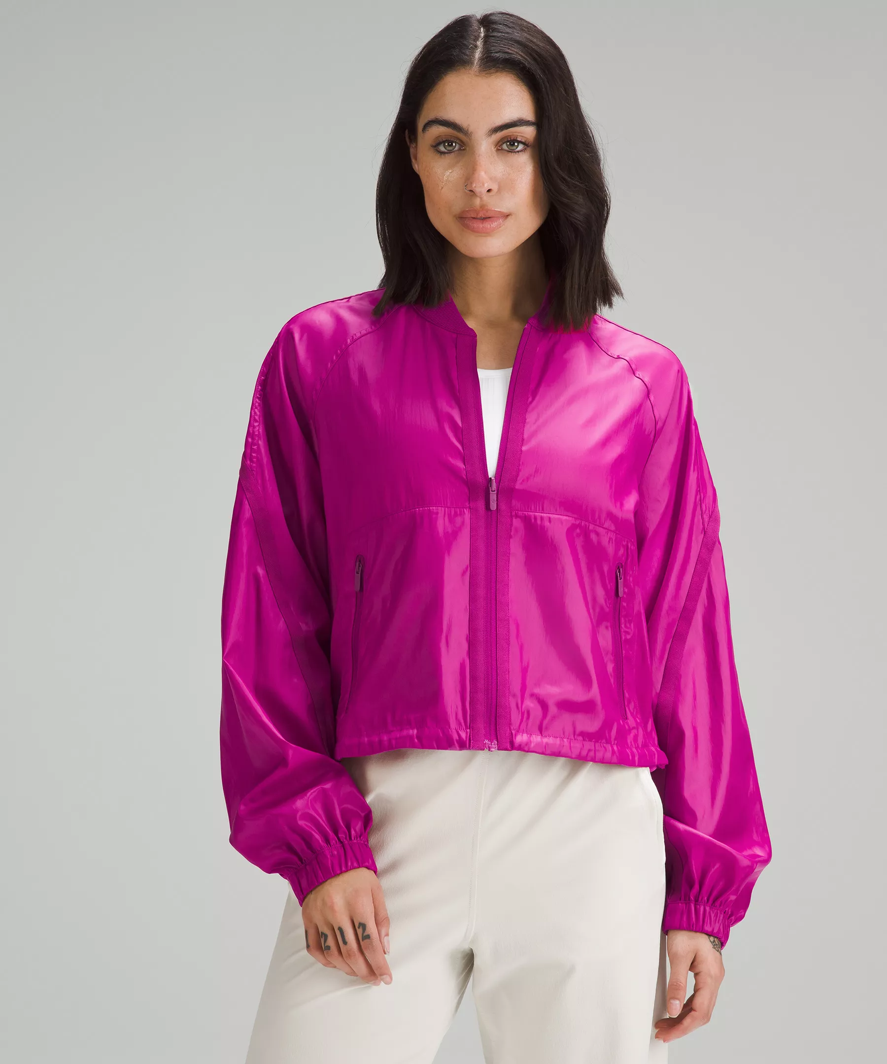 Reversible Drape-Sleeve Jacket Sonic Pink/Wild Berry