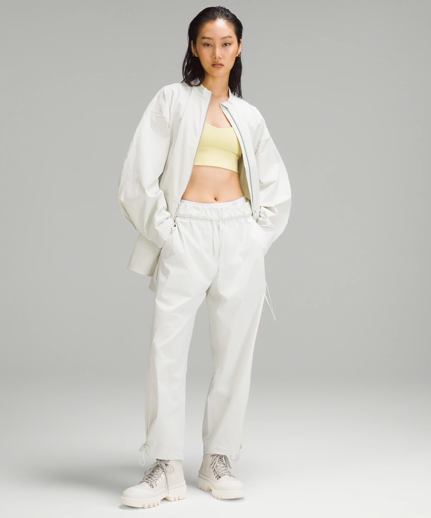 Cinchable Cuff High-Rise Jogger bone