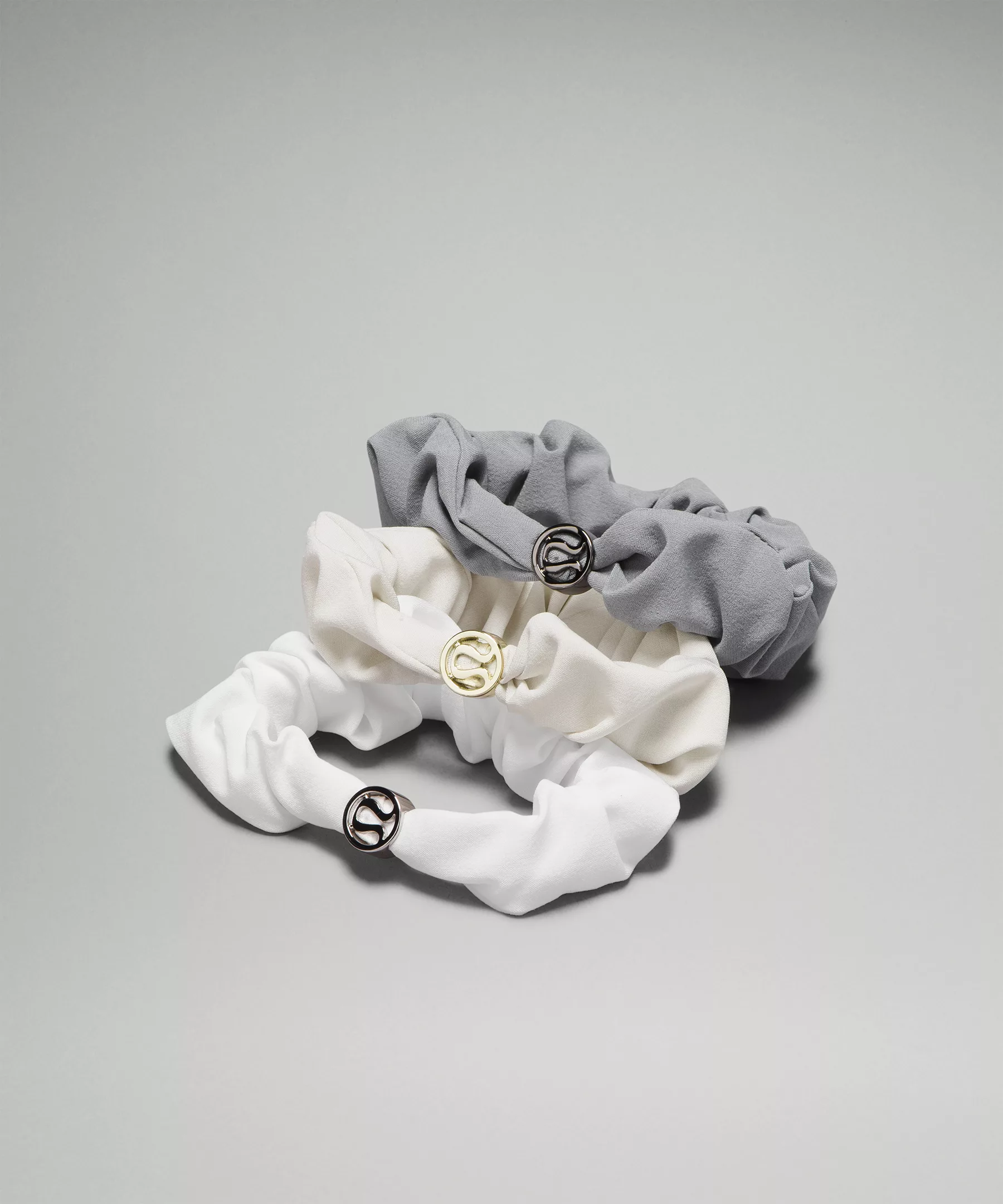 Uplifting Scrunchies Logo Charm *3 Pack Rhino Grey/White/Bone