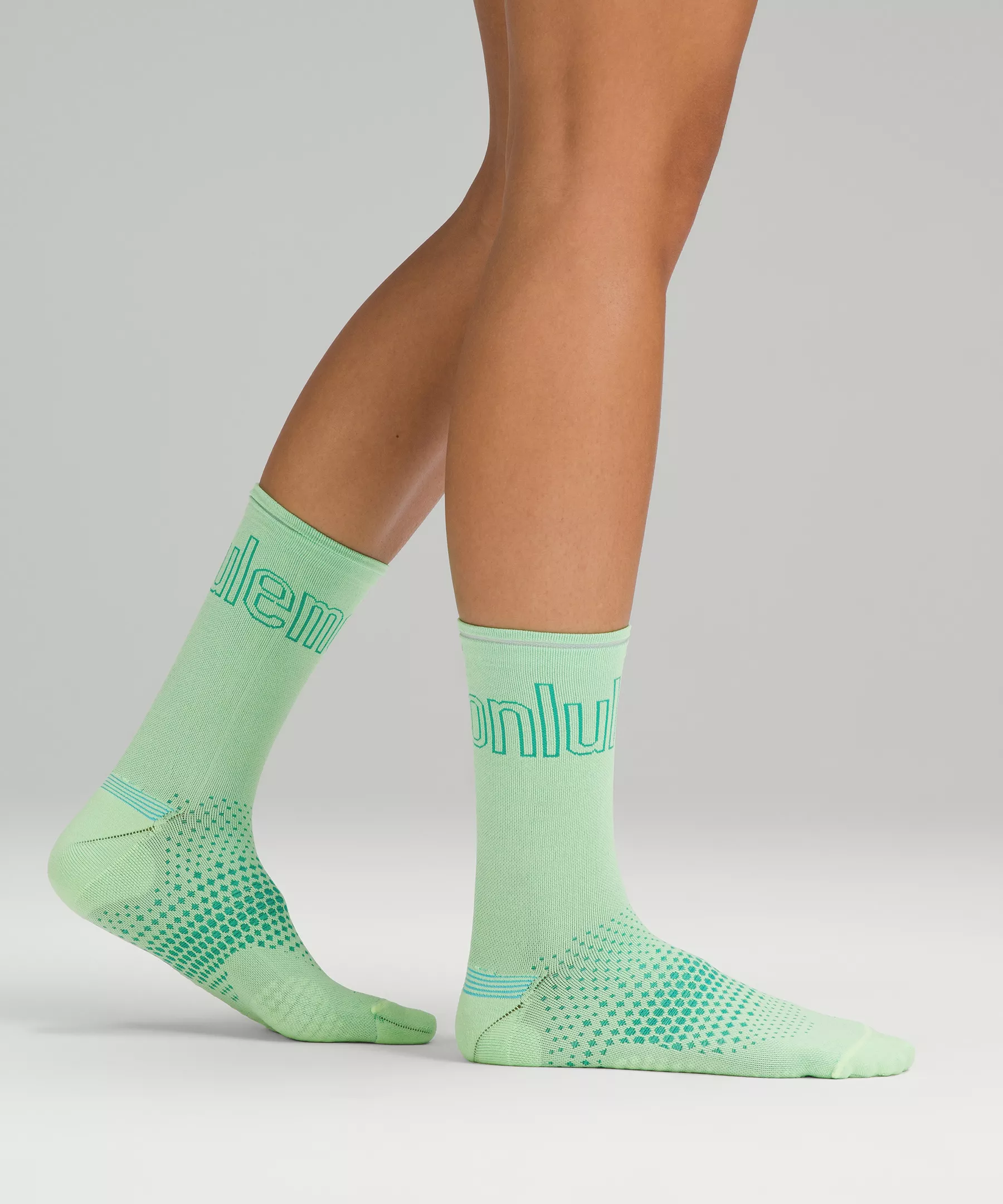 Women's MacroPillow Crew Sock Faded Zap/Kelly Green