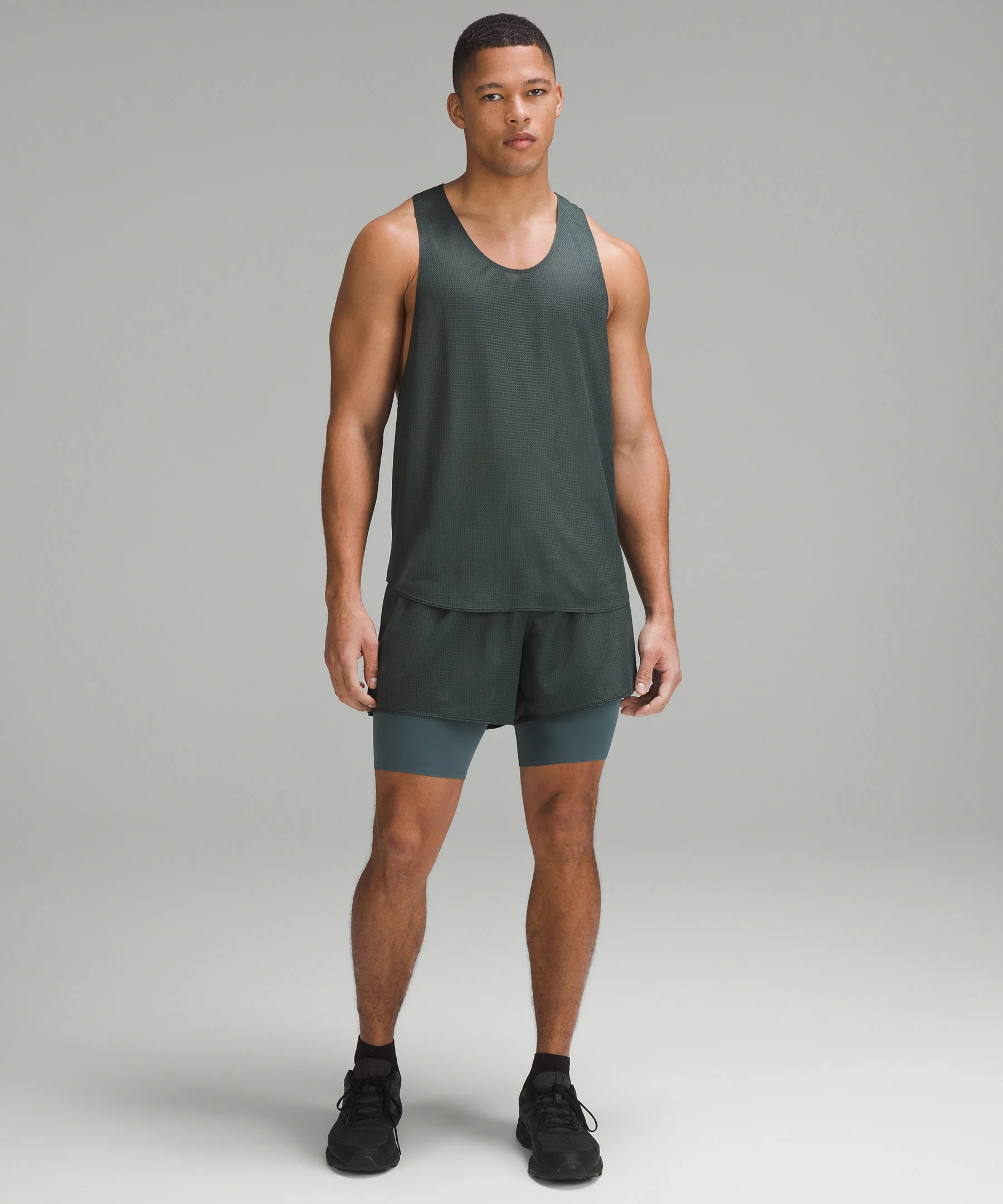 lululemon lab Grid Mesh Singlet *Graphic Sea Steel