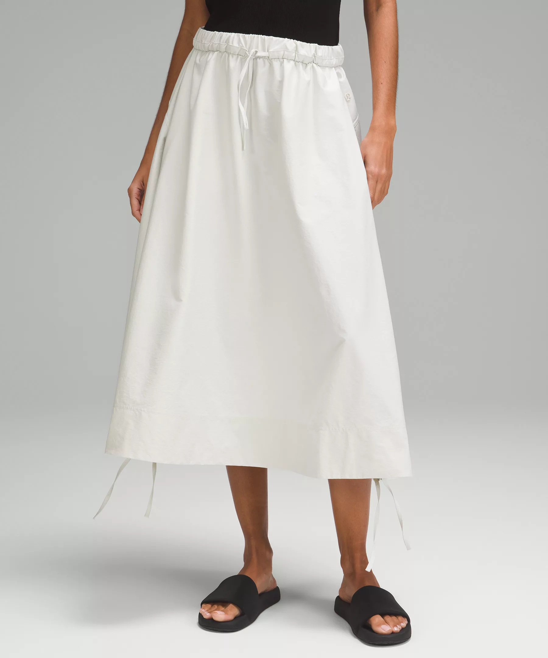 High-Low Side Slit Super-High-Rise Skirt bone