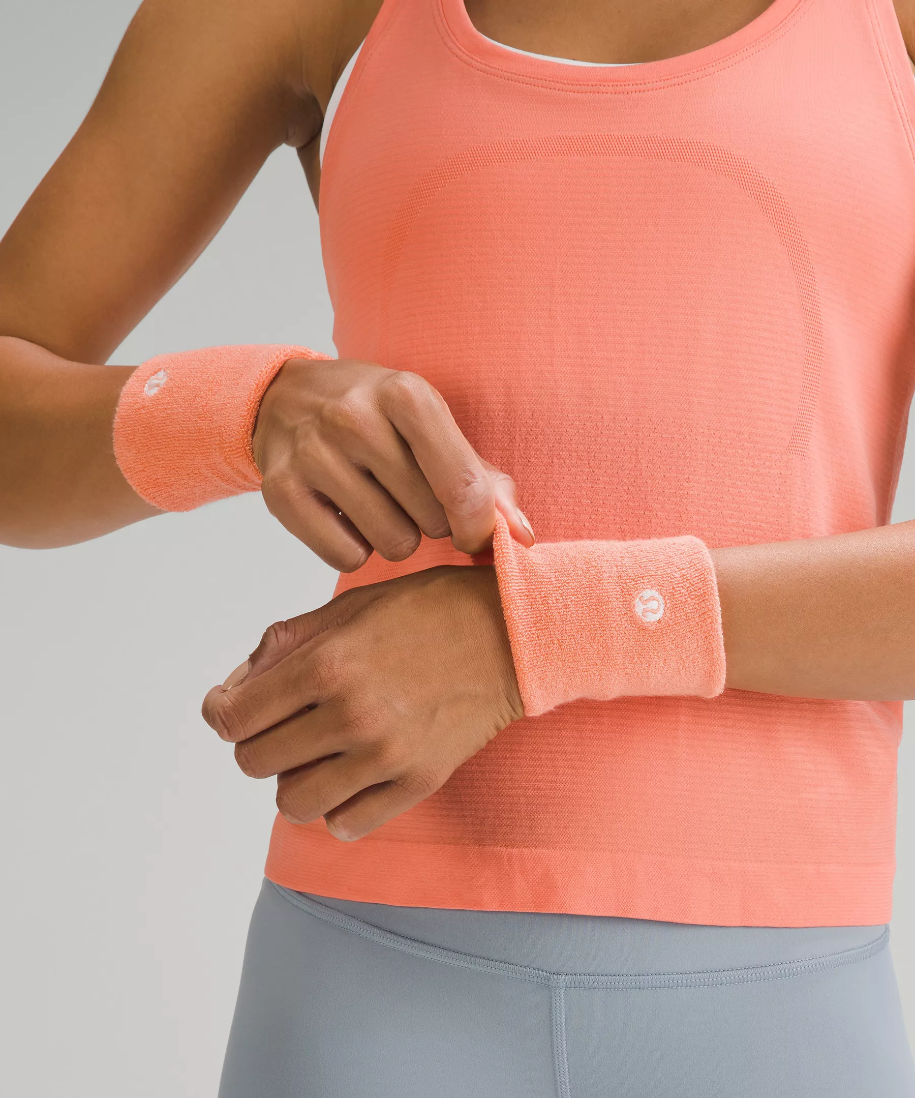 Cotton Terry Wristband *2 Pack sunny coral