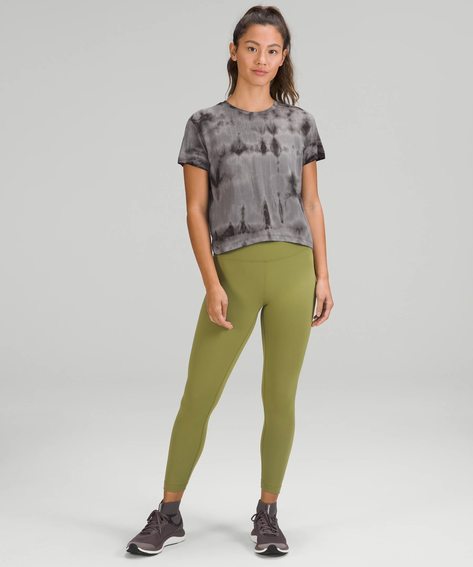 Train to Be Short Sleeve Shirt Rain Stripe Marble Dye Black Granite