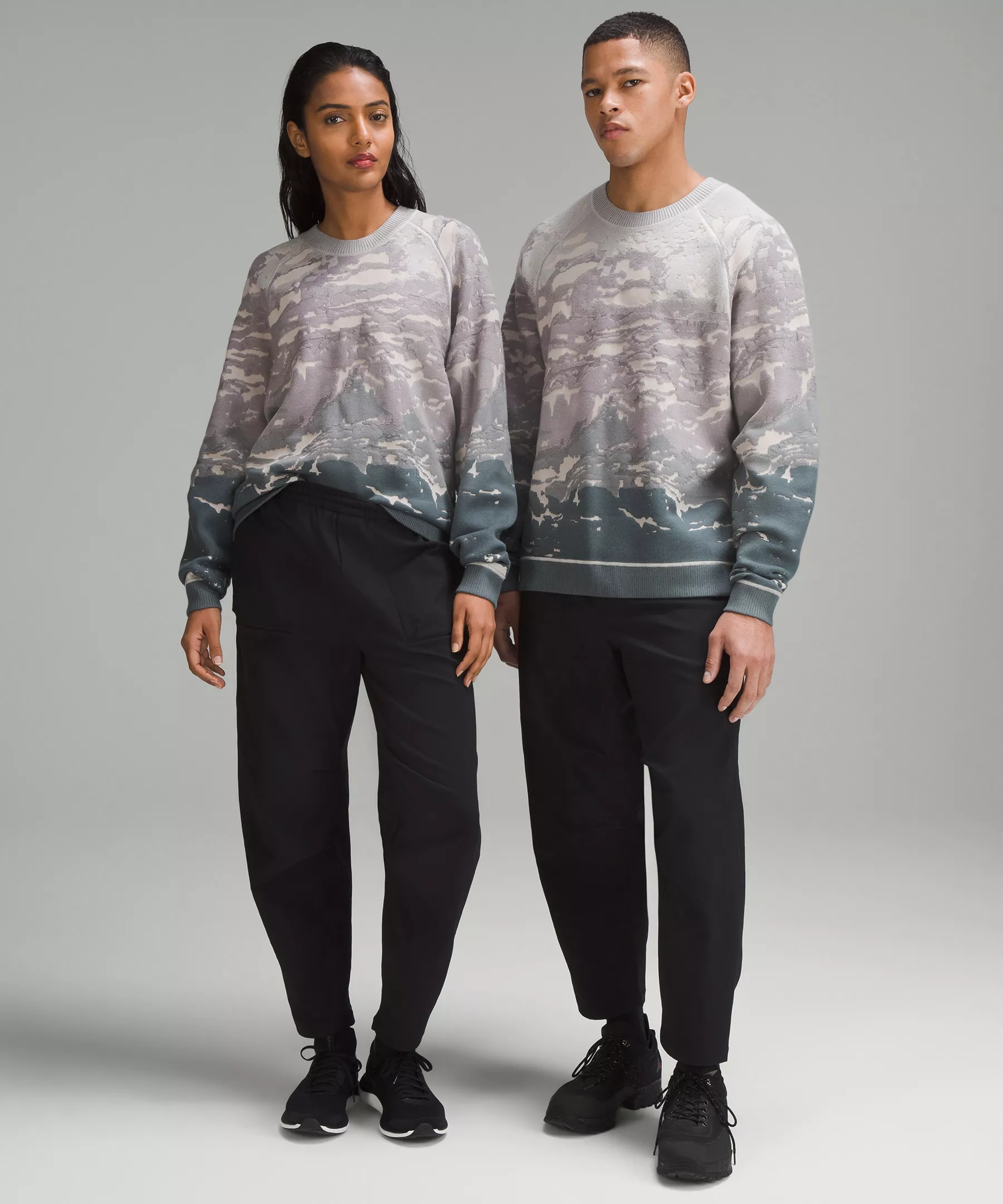 lululemon lab Textured Jacquard Sweater Catena Jacquard Sea Steel Multi