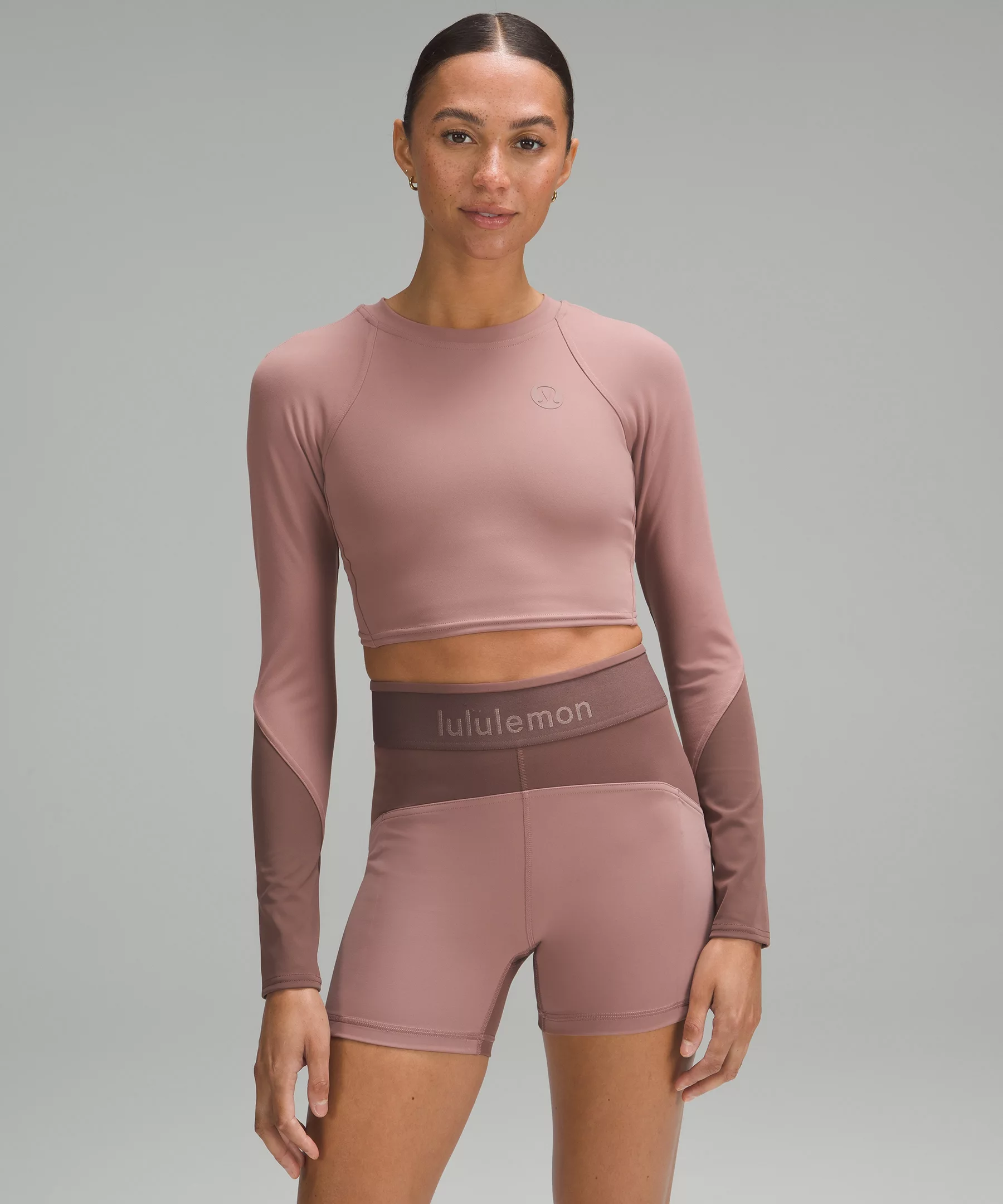 Logo Elastic Everlux Training Long-Sleeve Shirt *Online Only Twilight Rose