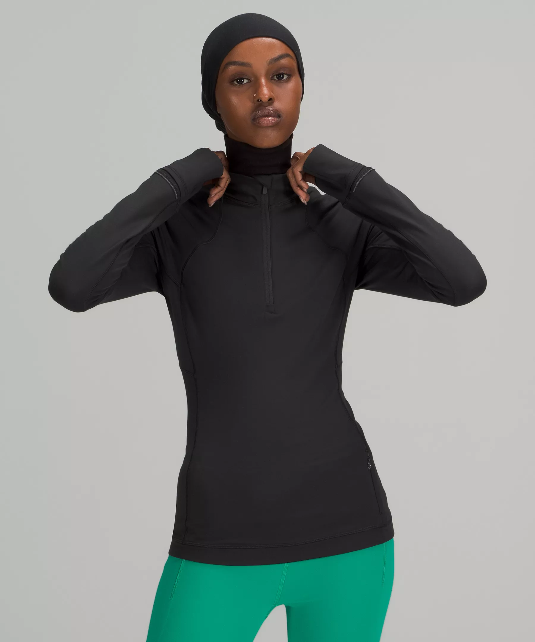 It's Rulu Run Half Zip Black
