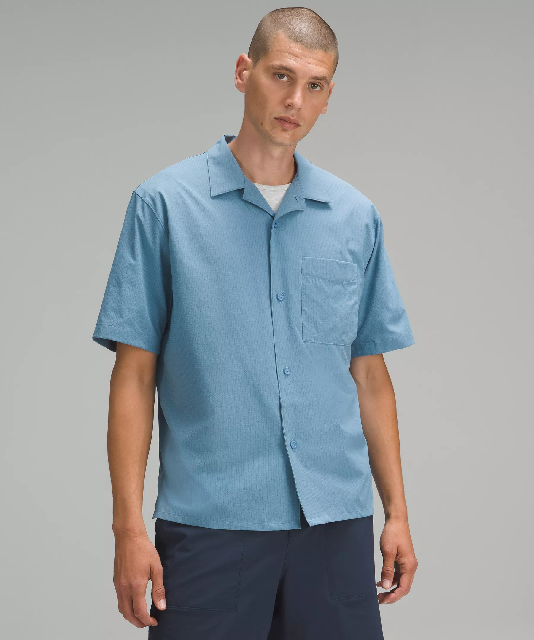 Airing Easy Camp Collar Shirt Utility Blue
