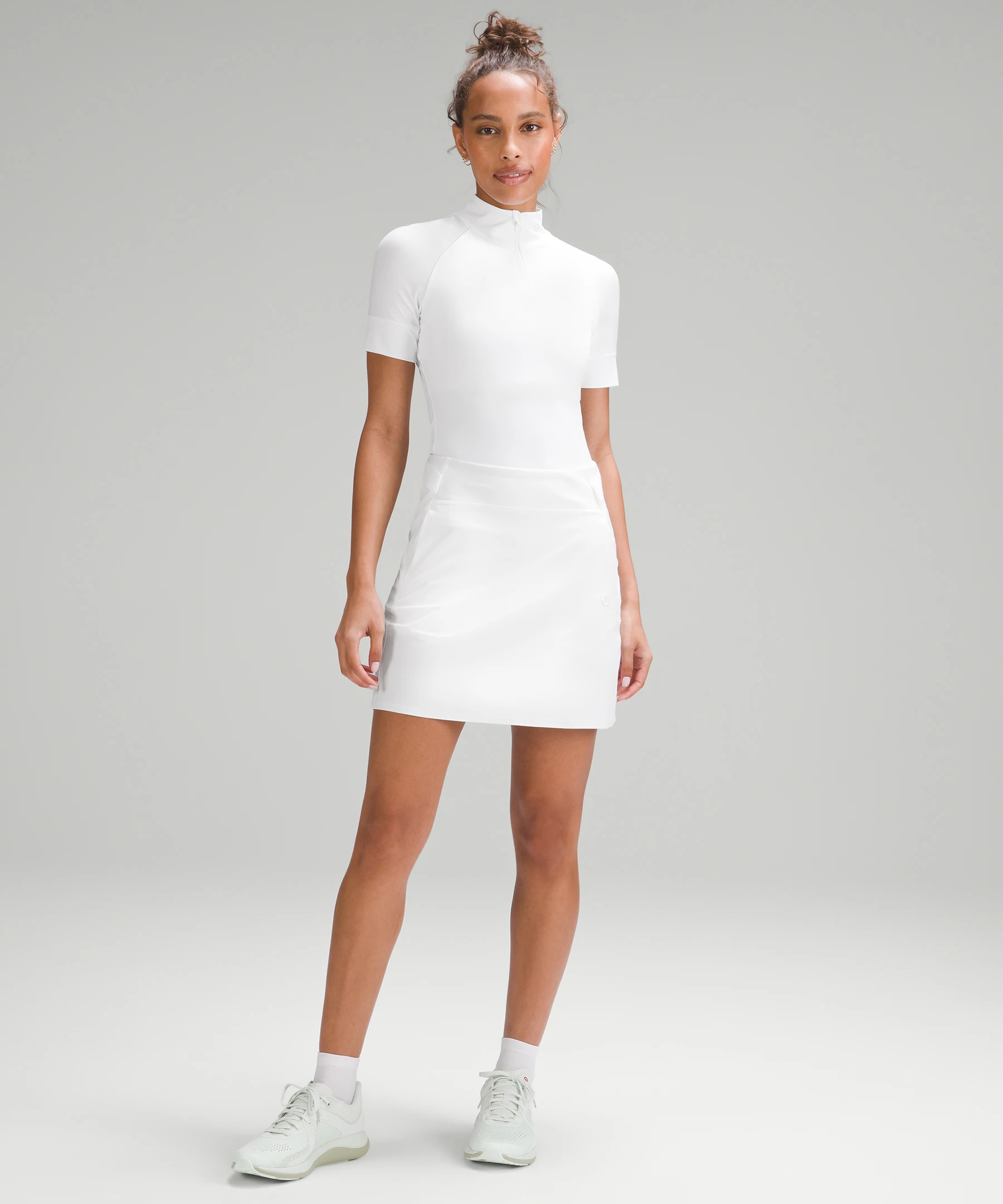 Nulux Half-Zip Golf Short-Sleeve Shirt White