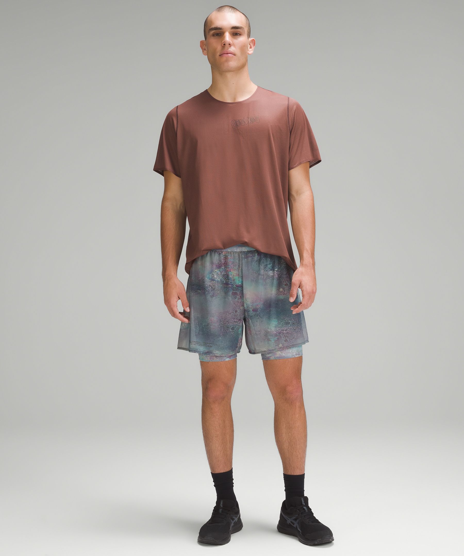 lululemon lab Grid Mesh Training T-Shirt *Graphic Smoky Topaz