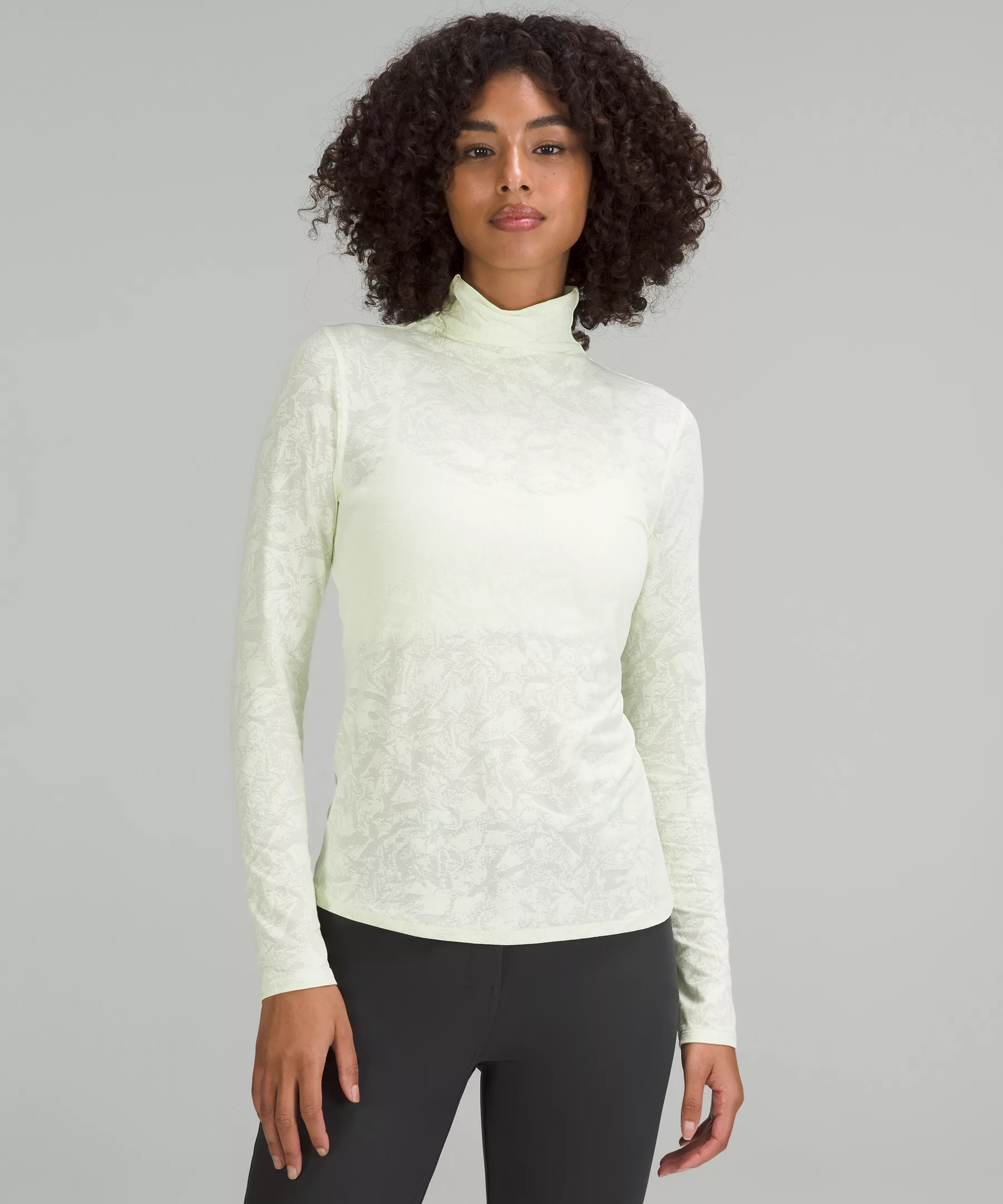 Slim-Fit Jacquard Turtleneck Crumple Mini Jacquard Elixir