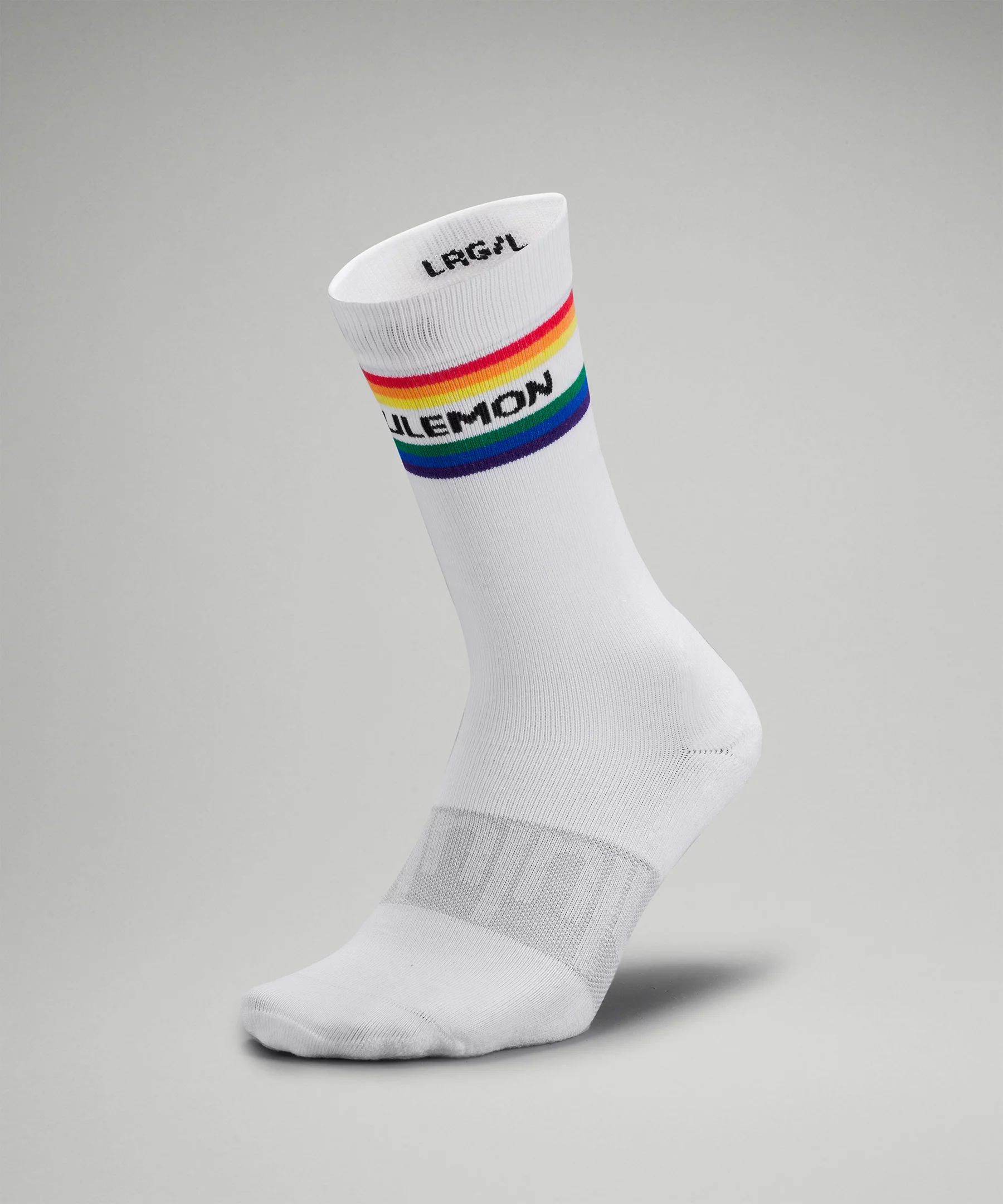 Men's Daily Stride Crew Sock Stripe lululemon *Wordmark White