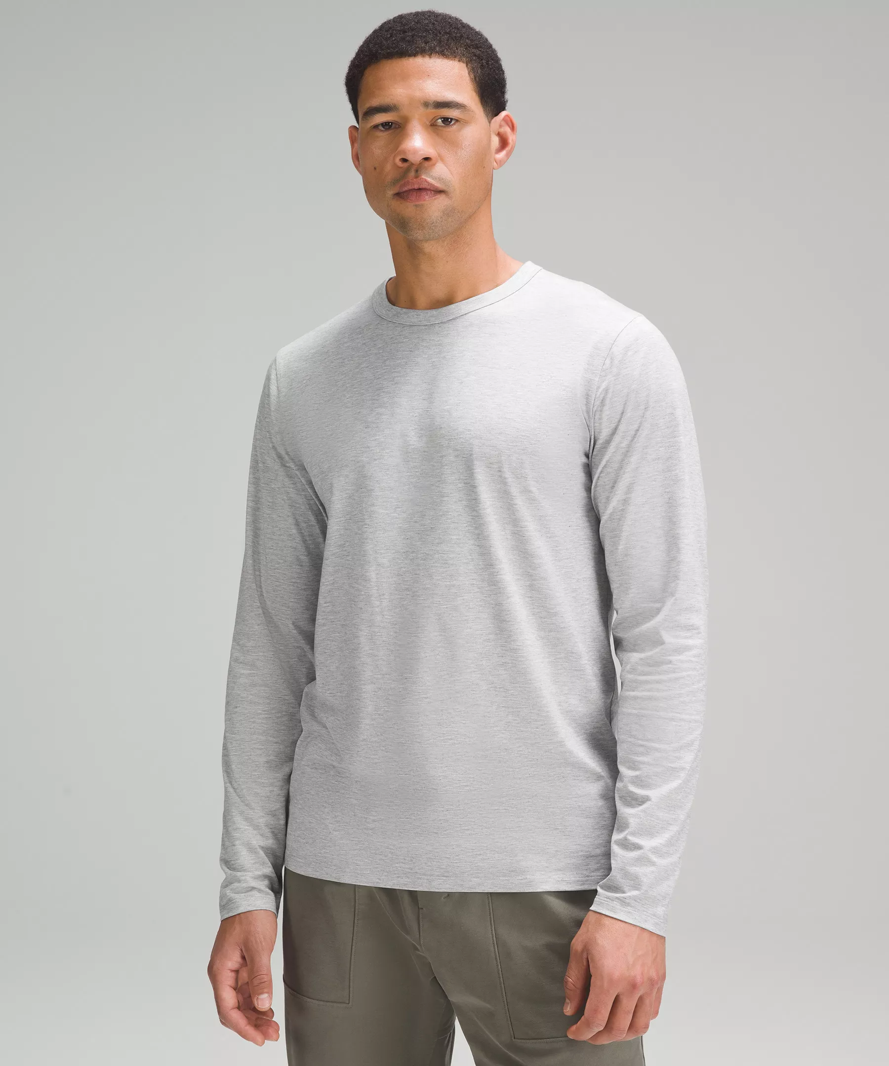 lululemon Fundamental Long-Sleeve Shirt Heathered Silver Drop