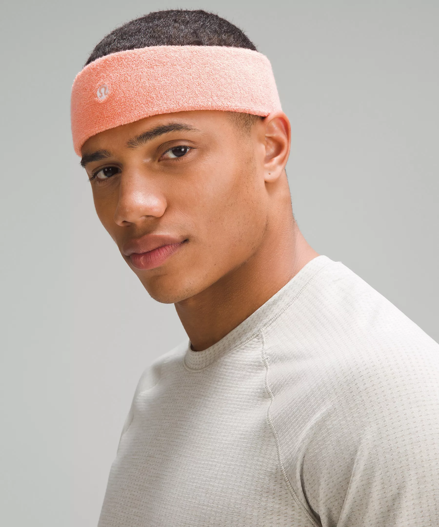 Cotton Terry Sweatband sunny coral