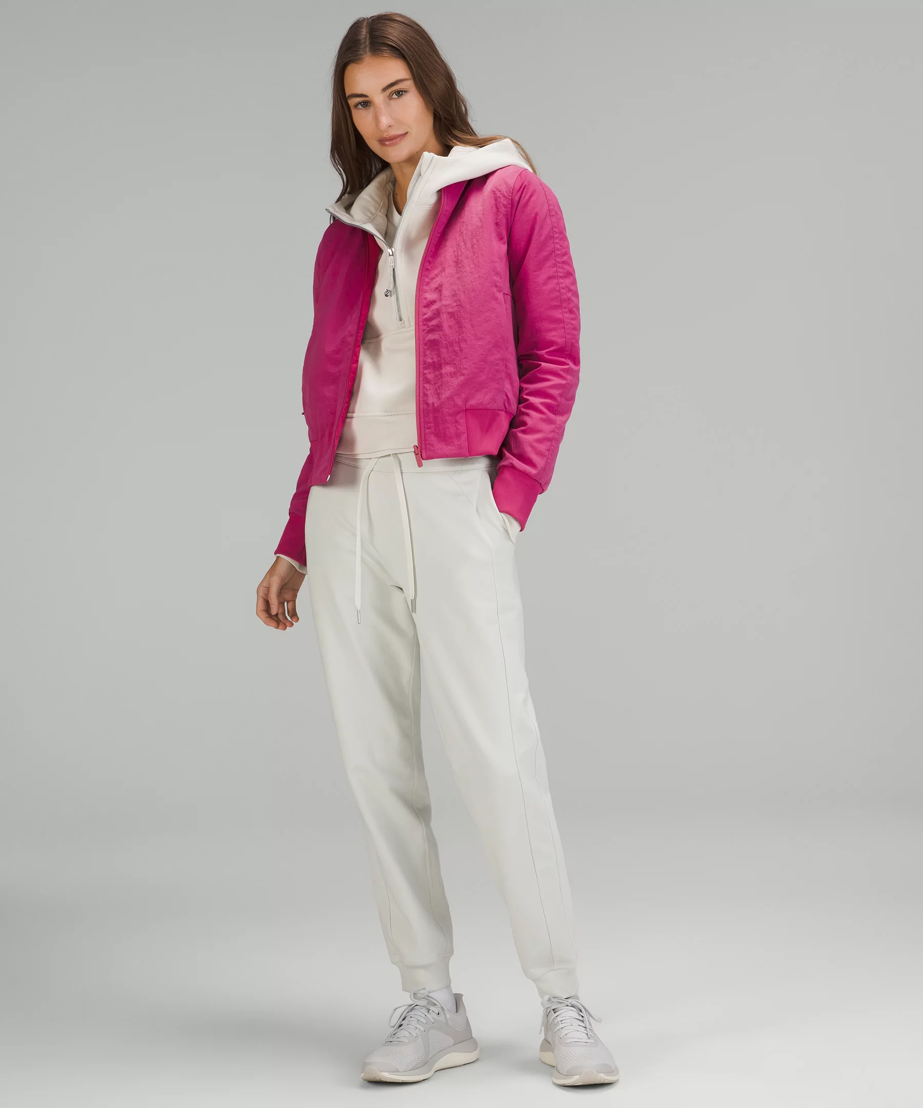 Non-Stop Bomber Jacket Online Only Pink Lychee