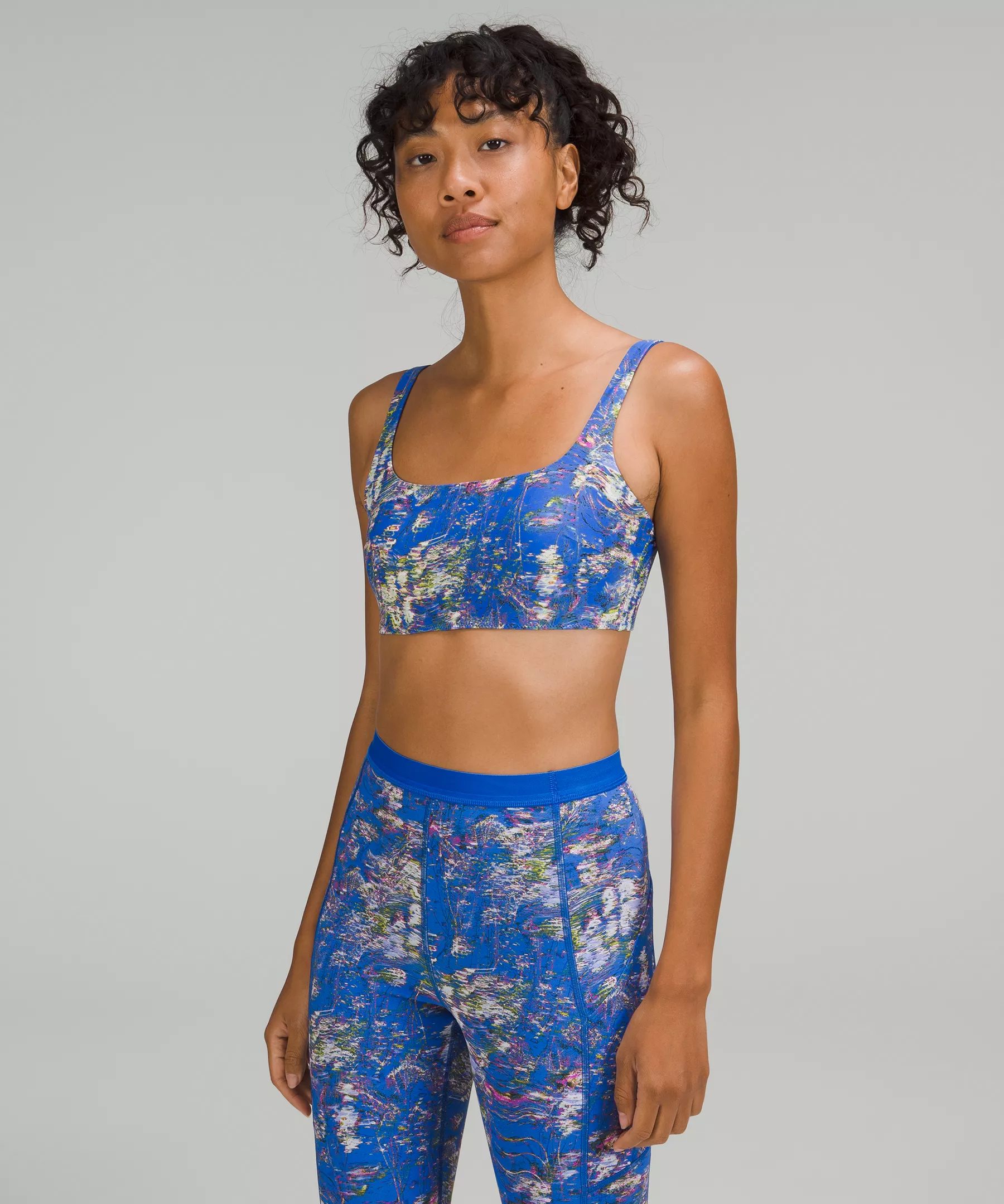 Waterside Square-Neck Swim Top *B/C Cup Speed Floral Wild Bluebell Multi