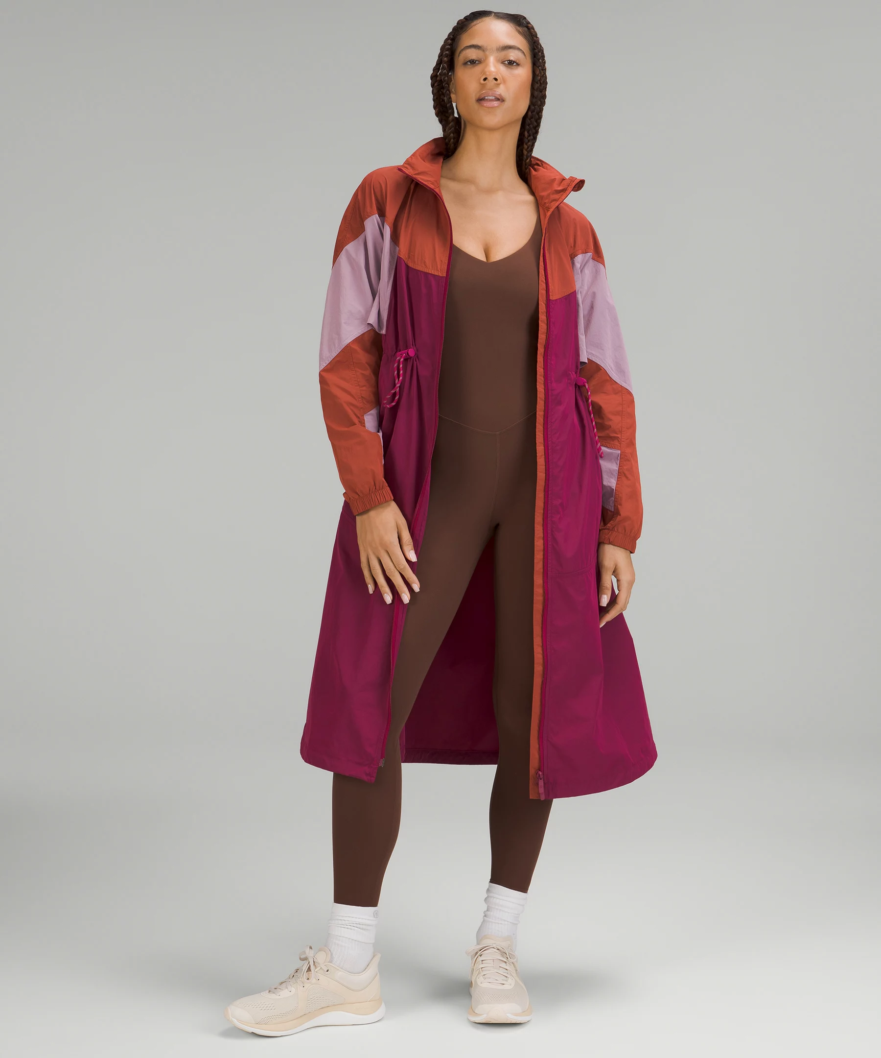 Evergreen Full-Zip Long Jacket Red Rock/Pink Peony/Pomegranate