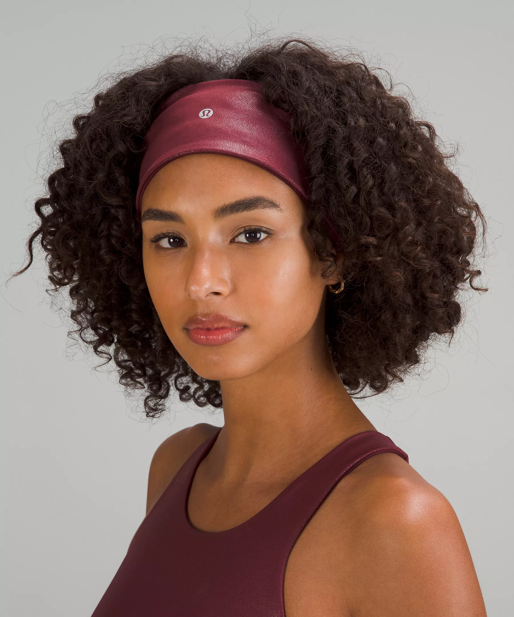 Women's Wunder Train Headband *Foil Radiate Foil Print Red Merlot