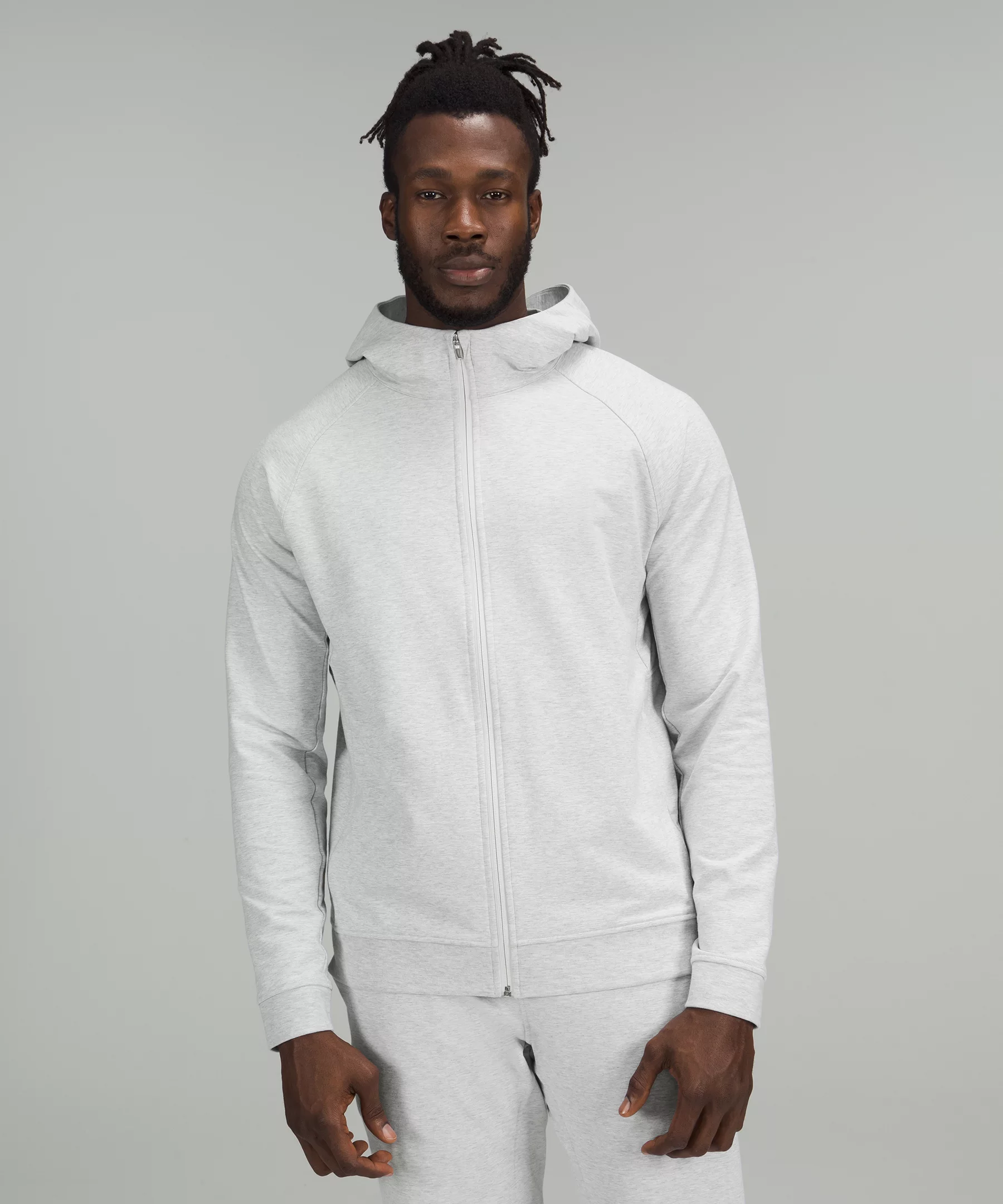 City Sweat Full-Zip Hoodie Heathered Ultra Light Grey/Sea Salt