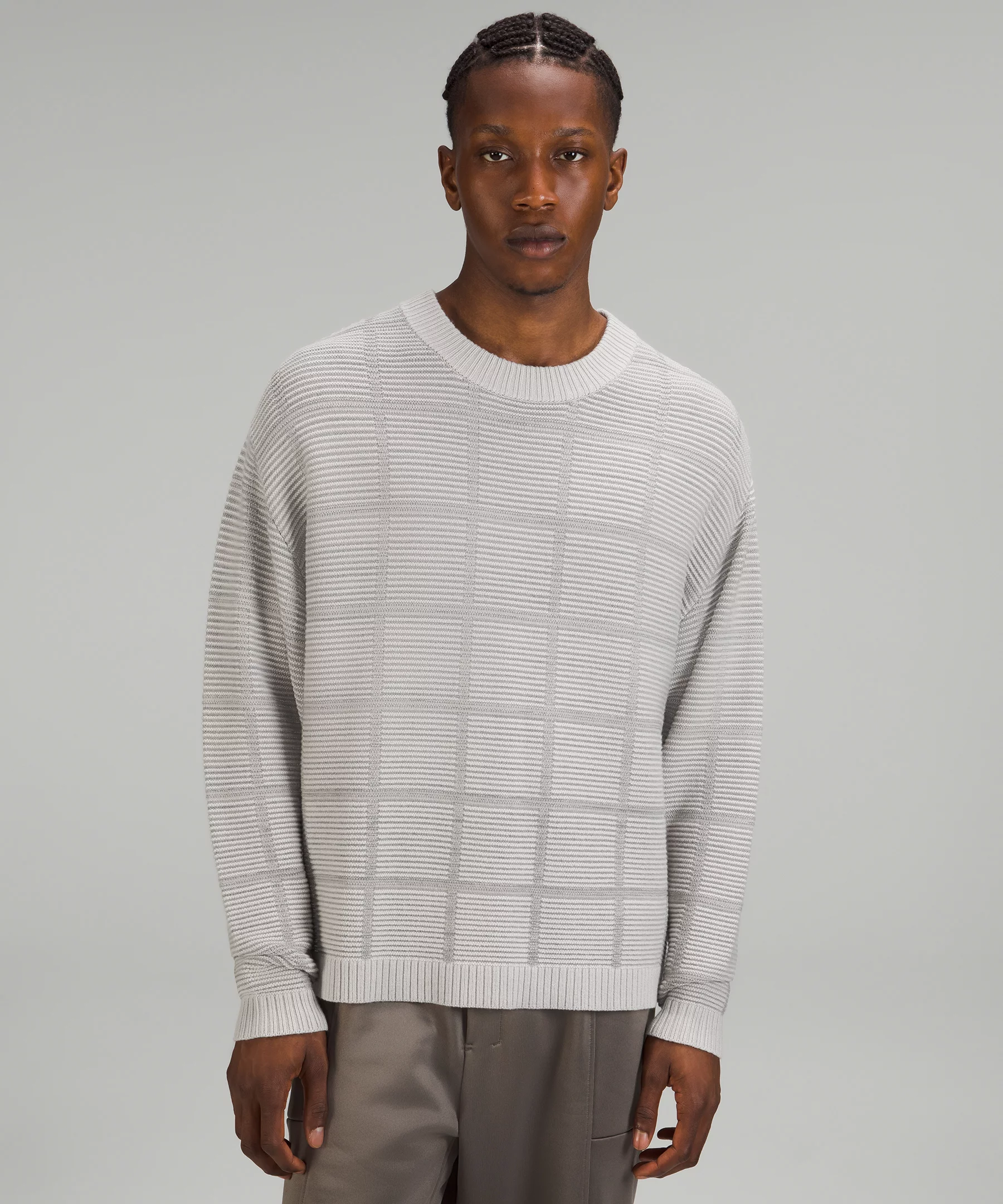 lululemon lab Reflective Knit Crewneck Sweater *Online Only Dove Grey/Riverstone/Grey