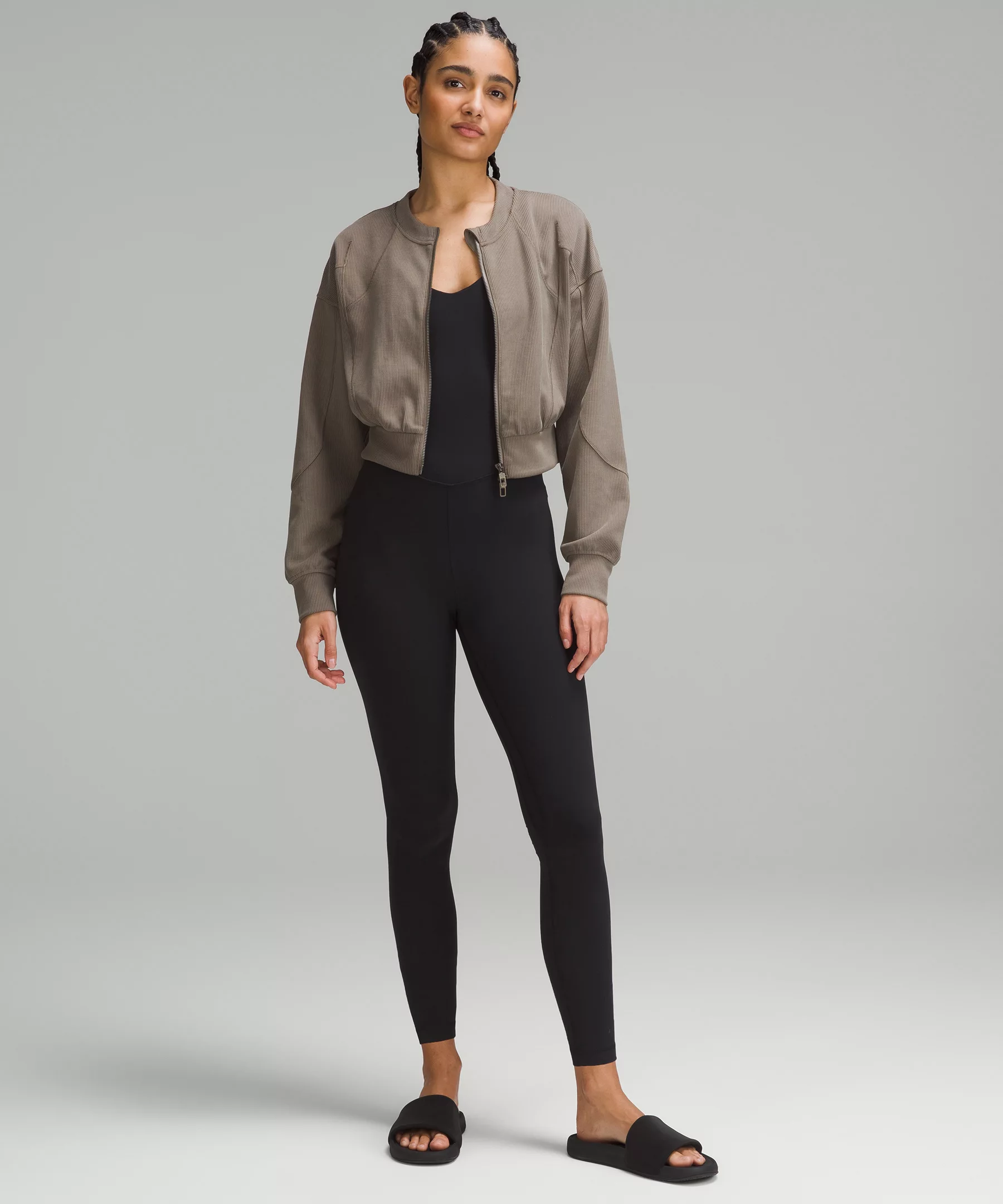 Ribbed Softstreme Cropped Jacket Nomad