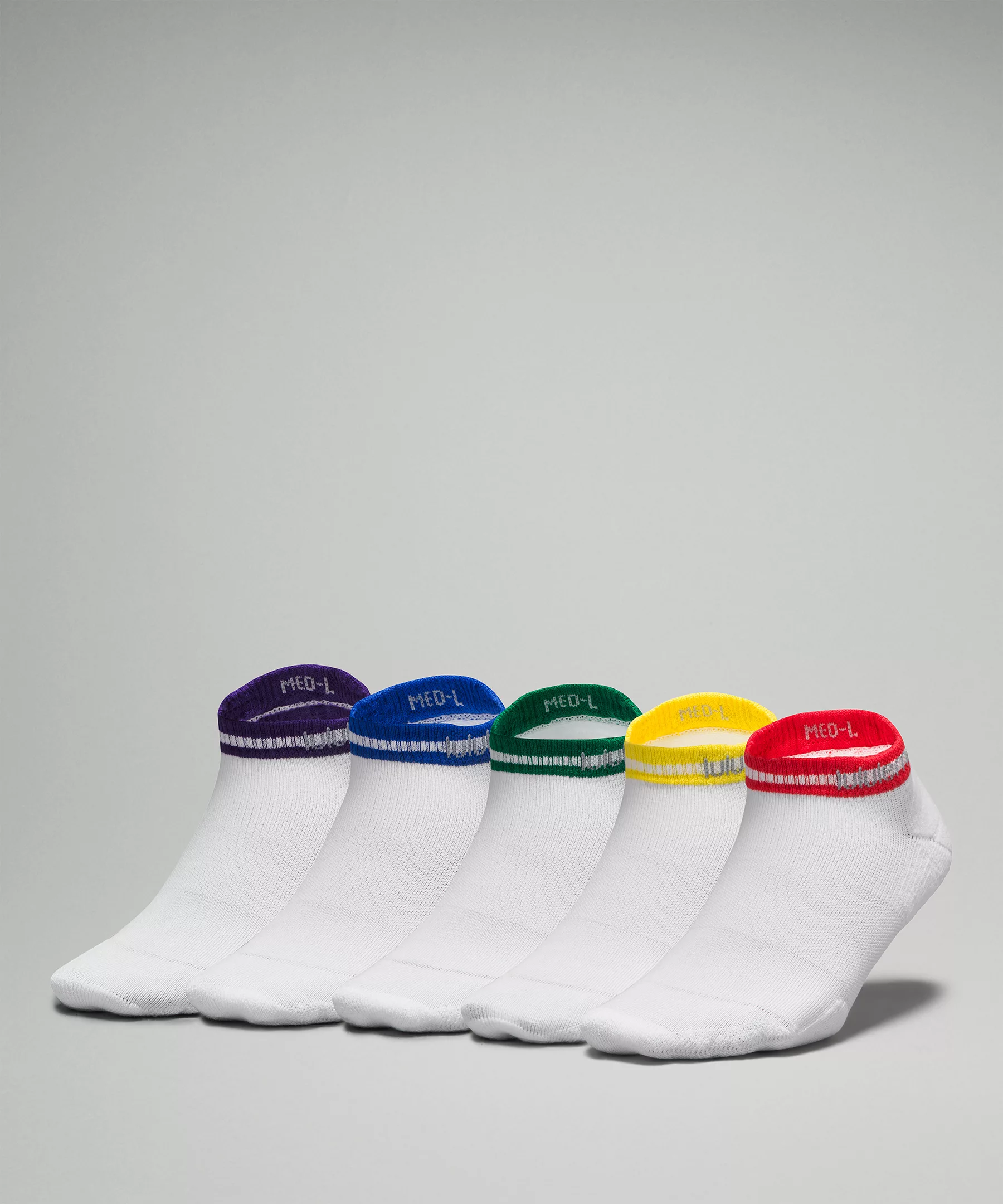 Women's Daily Stride Comfort Low-Ankle Sock *5 Pack Online Only white/rainbow