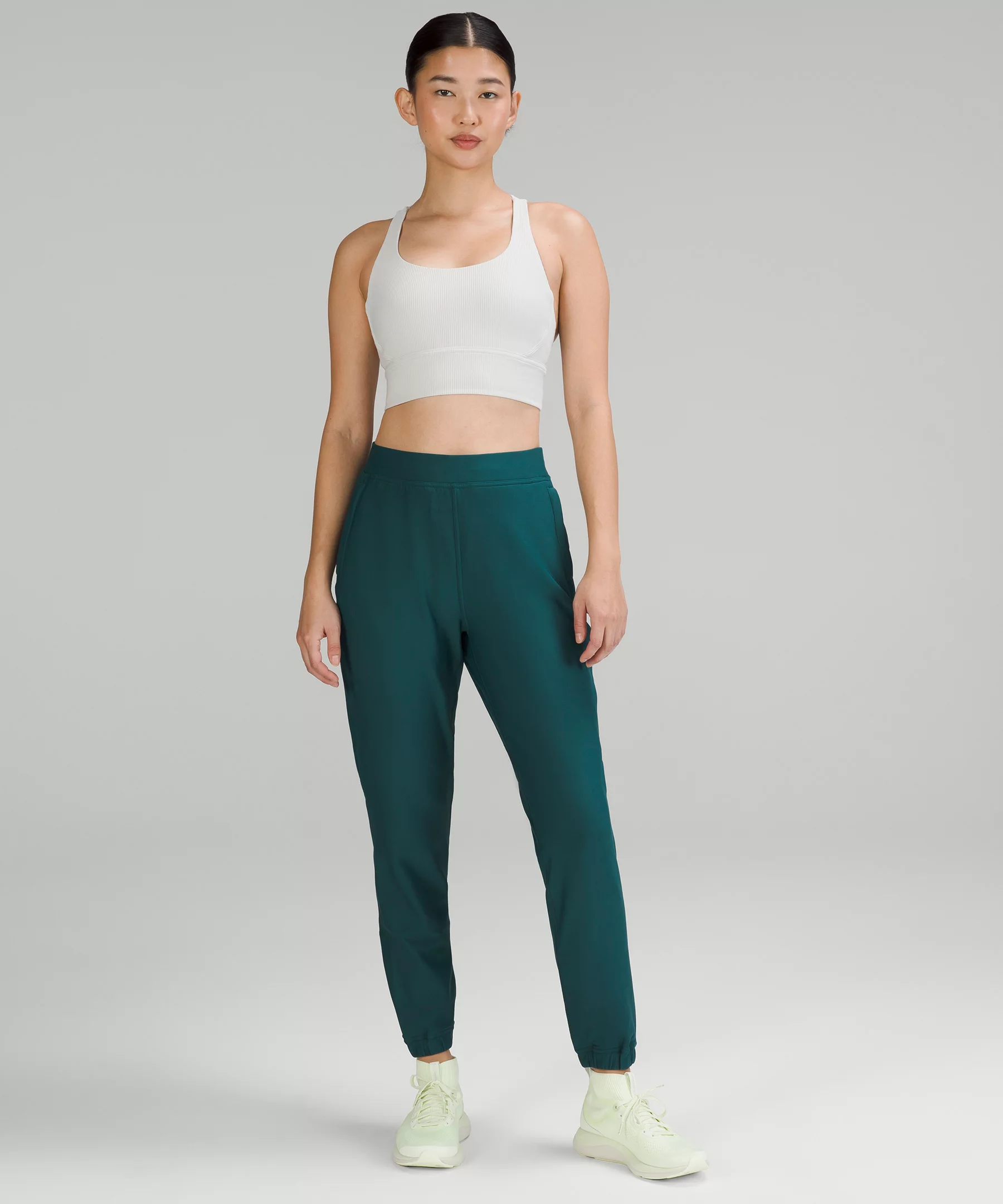 Adapted State High-Rise Fleece Jogger Green Jasper