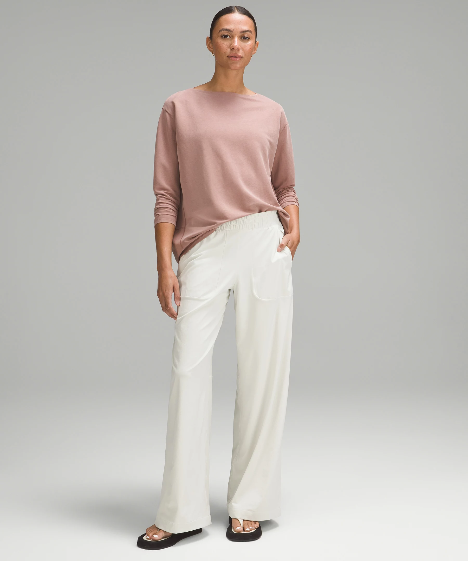 Back in Action Long-Sleeve Shirt *Pique Twilight Rose