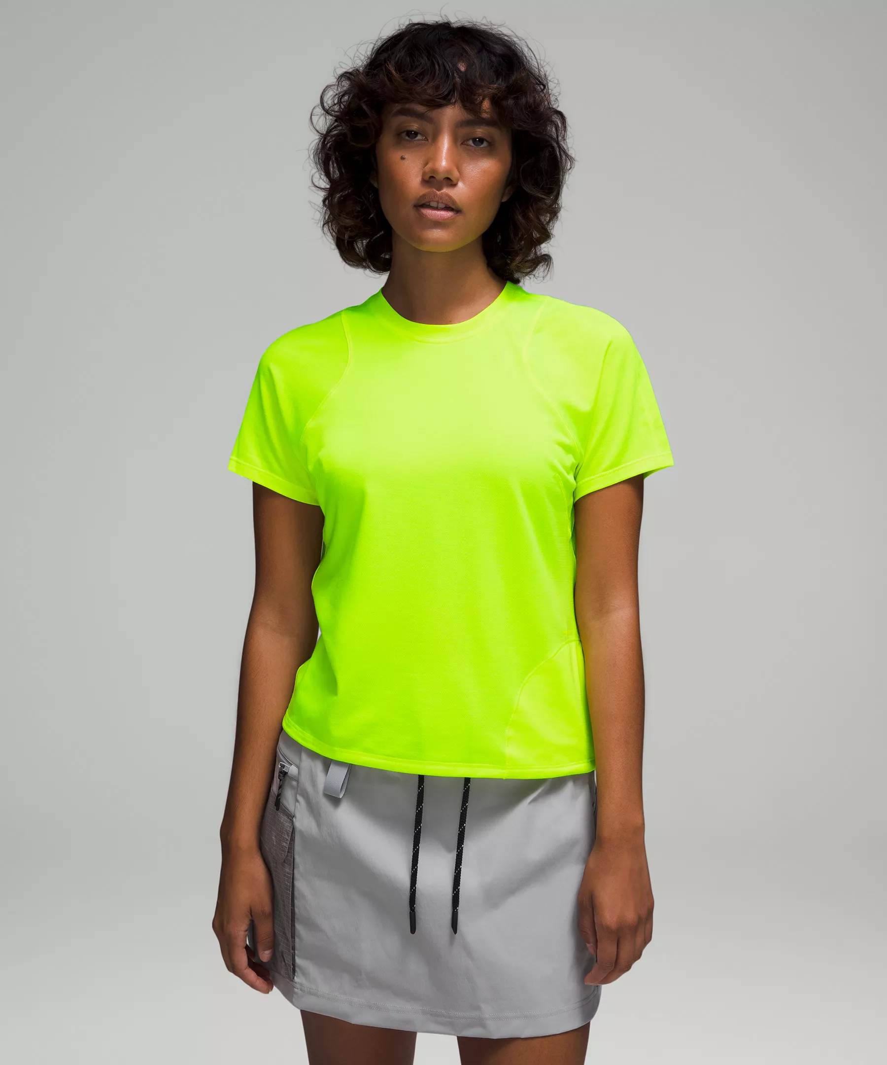 Lightweight Cinched Hem Hiking T-Shirt Highlight Yellow