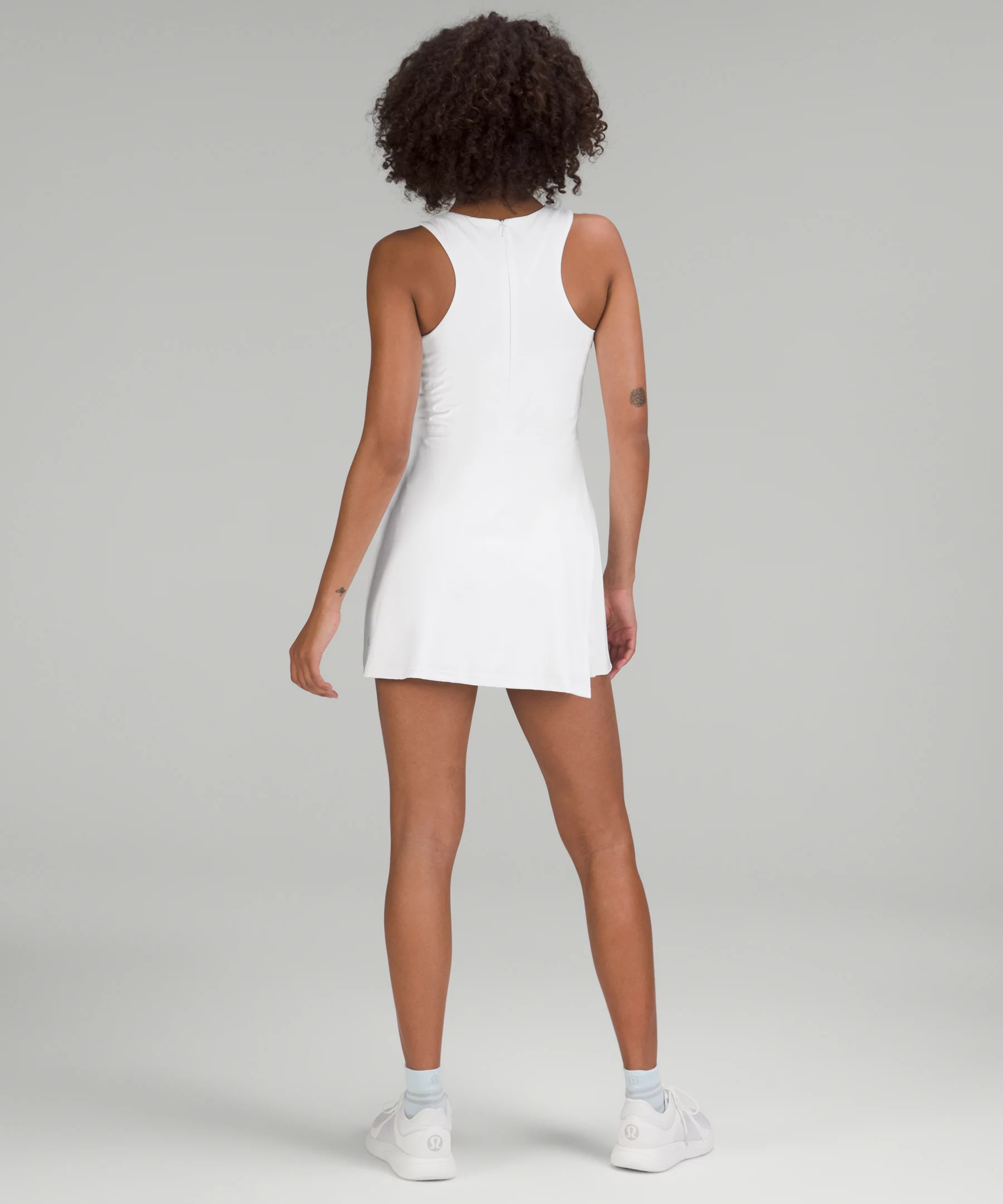Nulux Asymmetrical Tennis Dress White