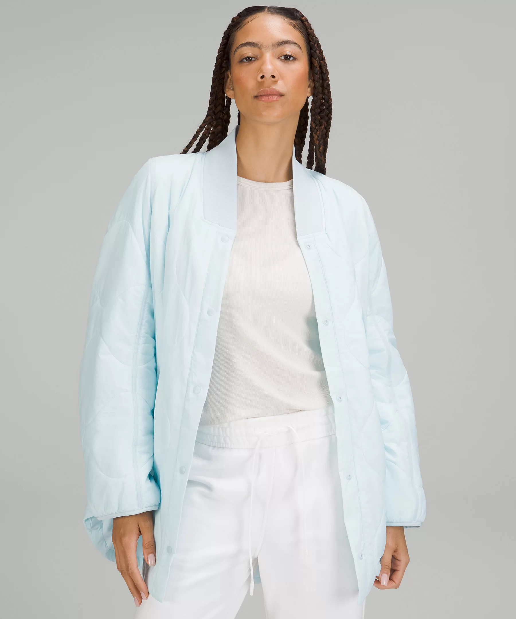 Quilted Light Insulation Jacket  Powder Blue