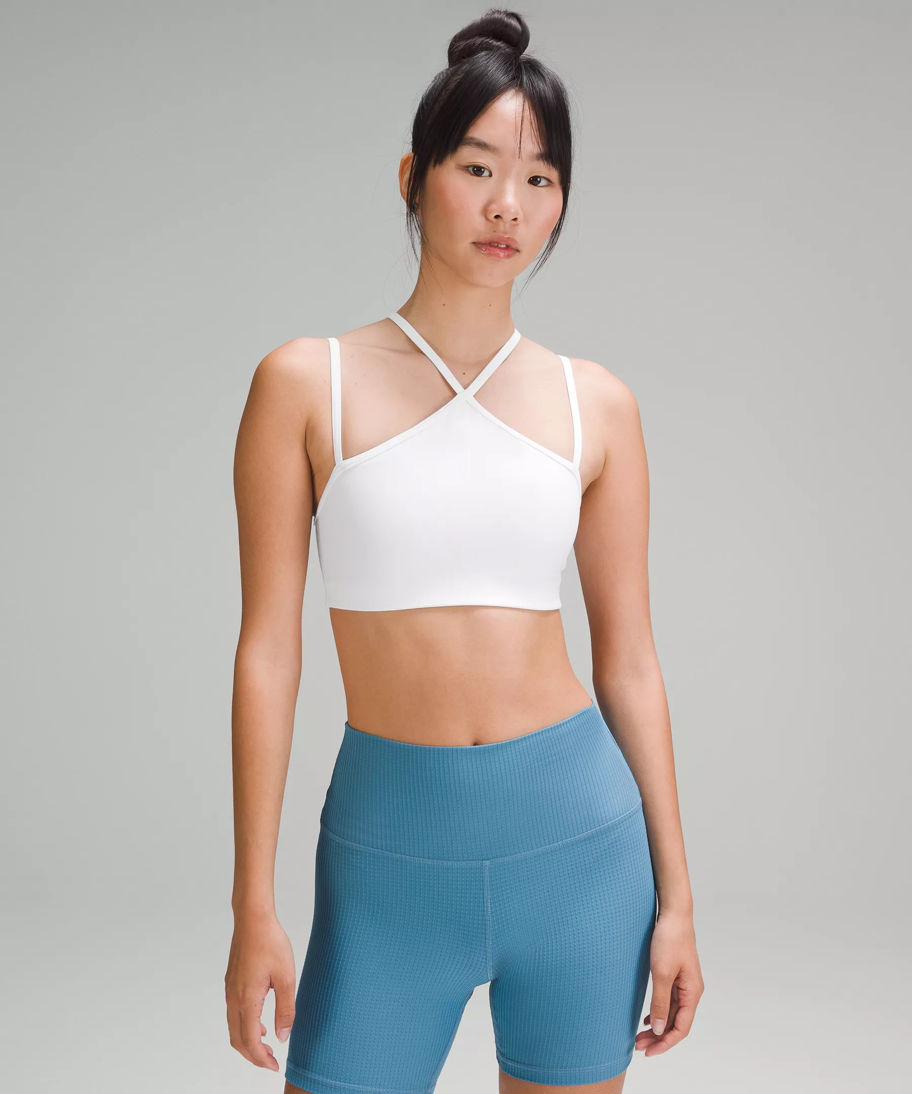 Flow Y Strappy Bra Nulu *Light Support, A–C Cups White