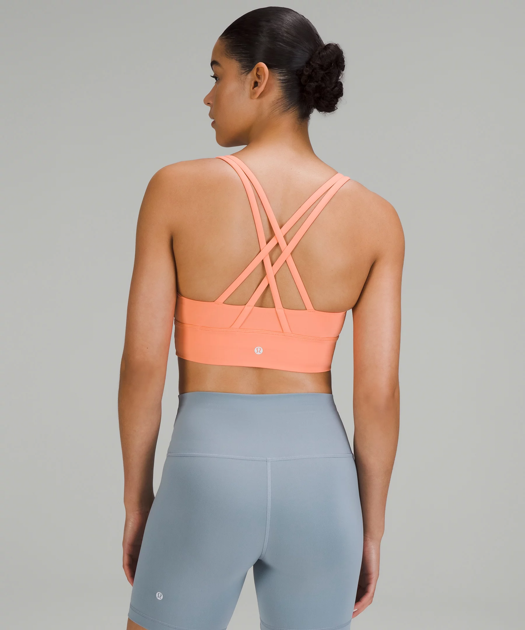 lululemon Energy Longline Bra *Medium Support, B–D Cups sunny coral
