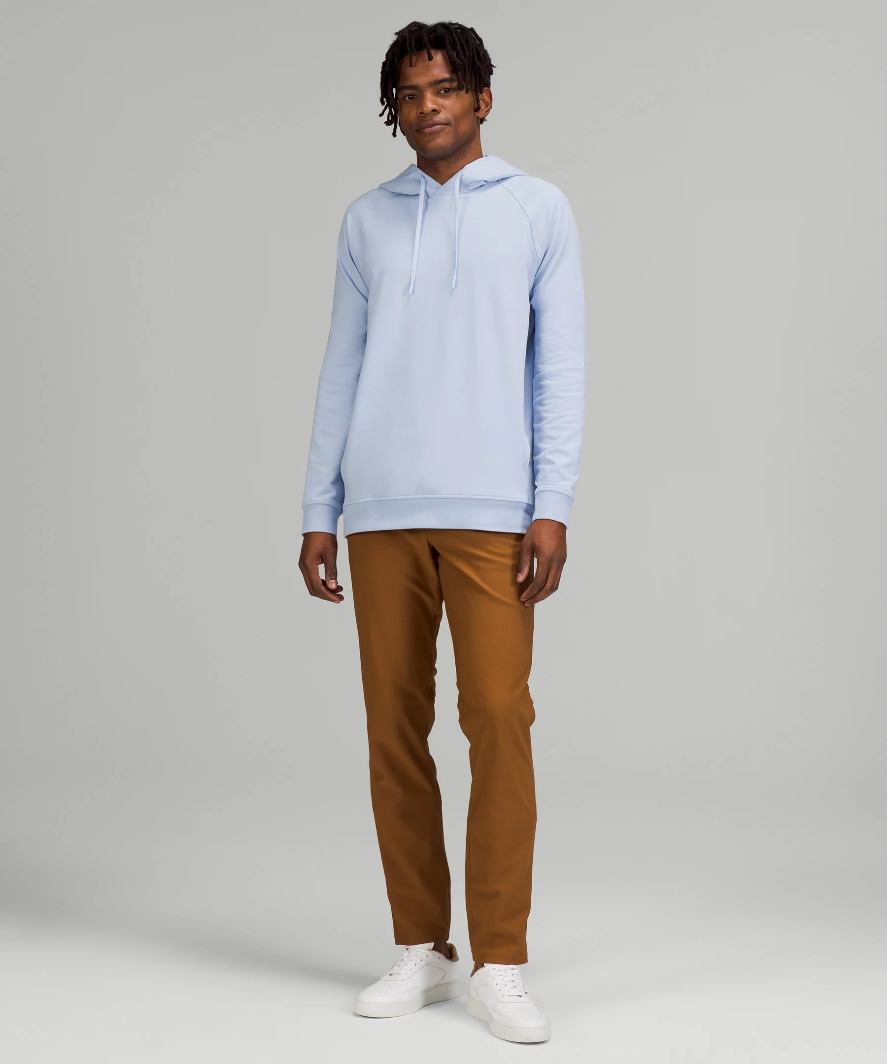 City Sweat Pullover Hoodie Blue Linen