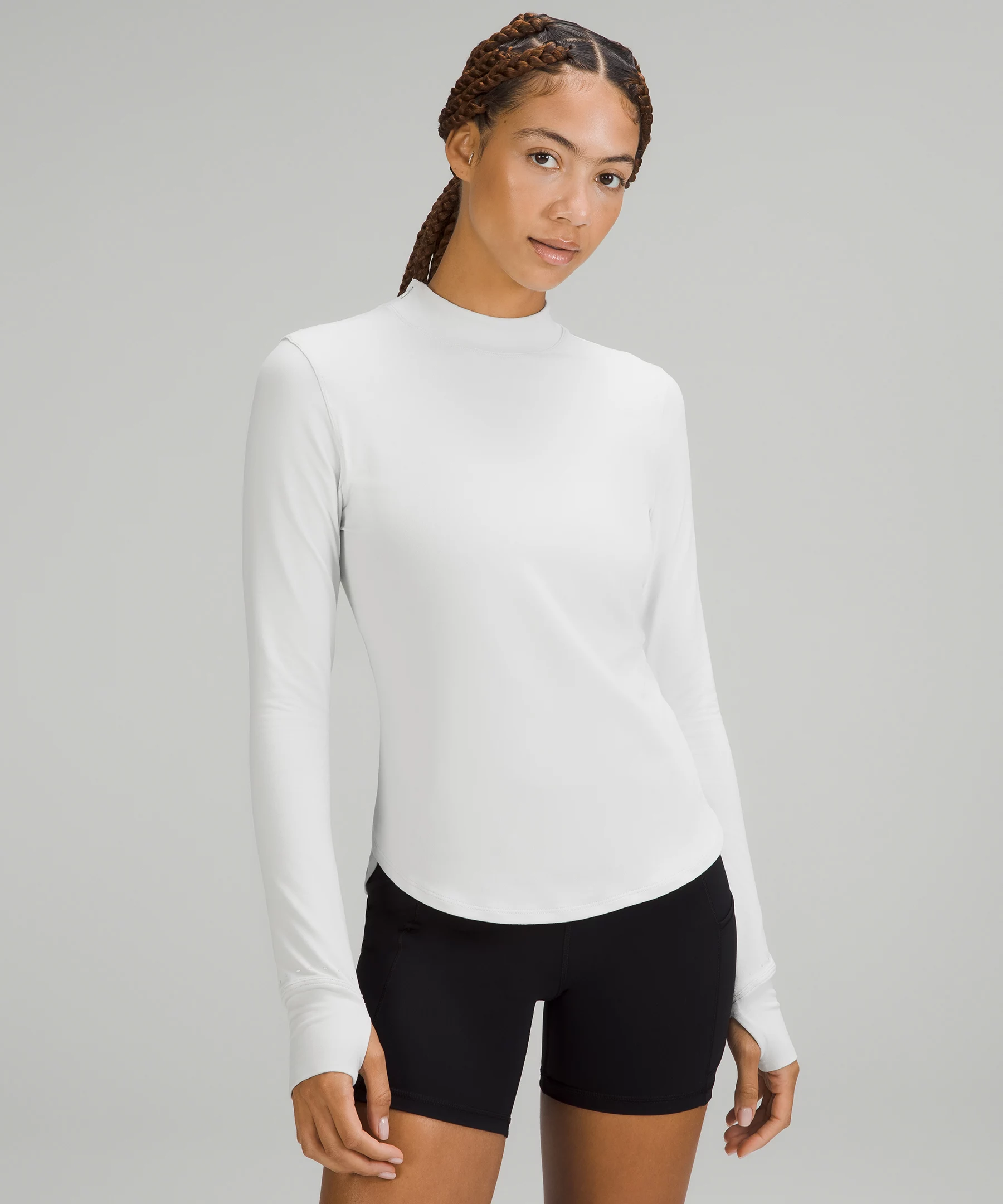 Rulu Running Long-Sleeve Mock-Neck Shirt Vapor
