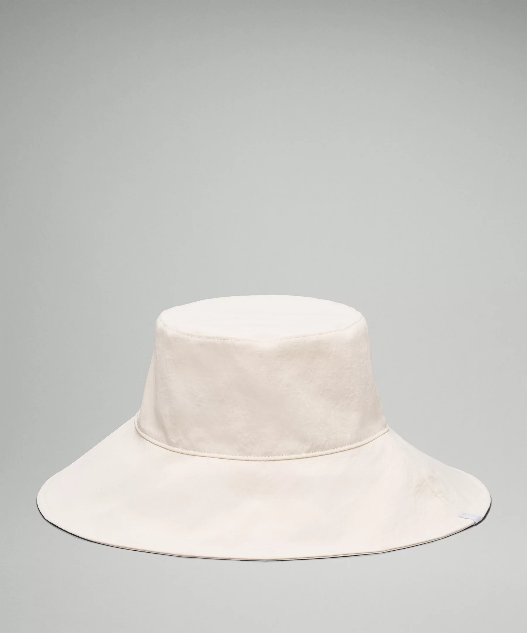 Women's Wide Brim Logo Bucket Hat White Opal