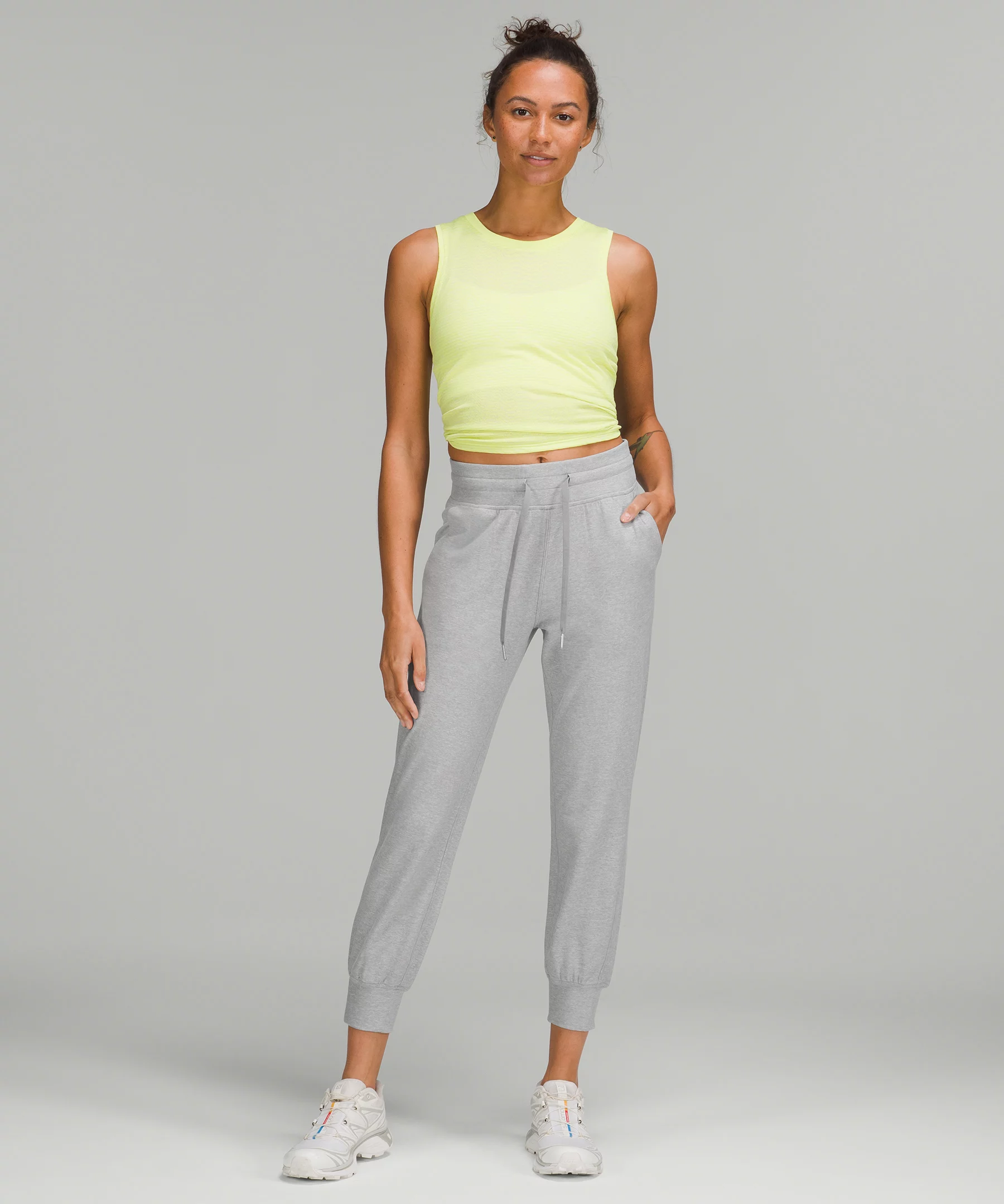 Ready to Rulu High-Rise Jogger 7/8 Length Heathered Raceway Grey
