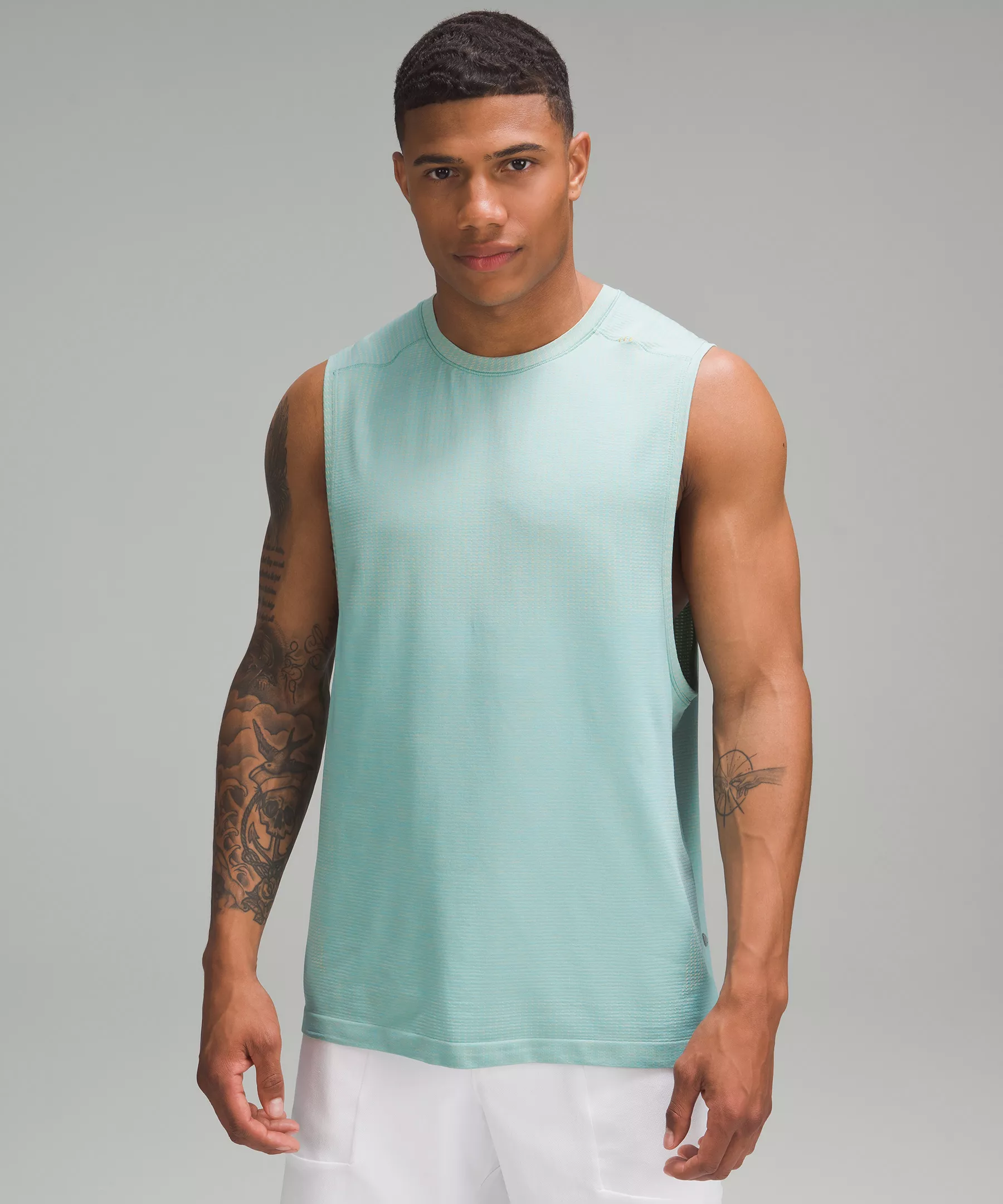 Metal Vent Tech Sleeveless Shirt *Updated Summer Glow/Cyan Blue