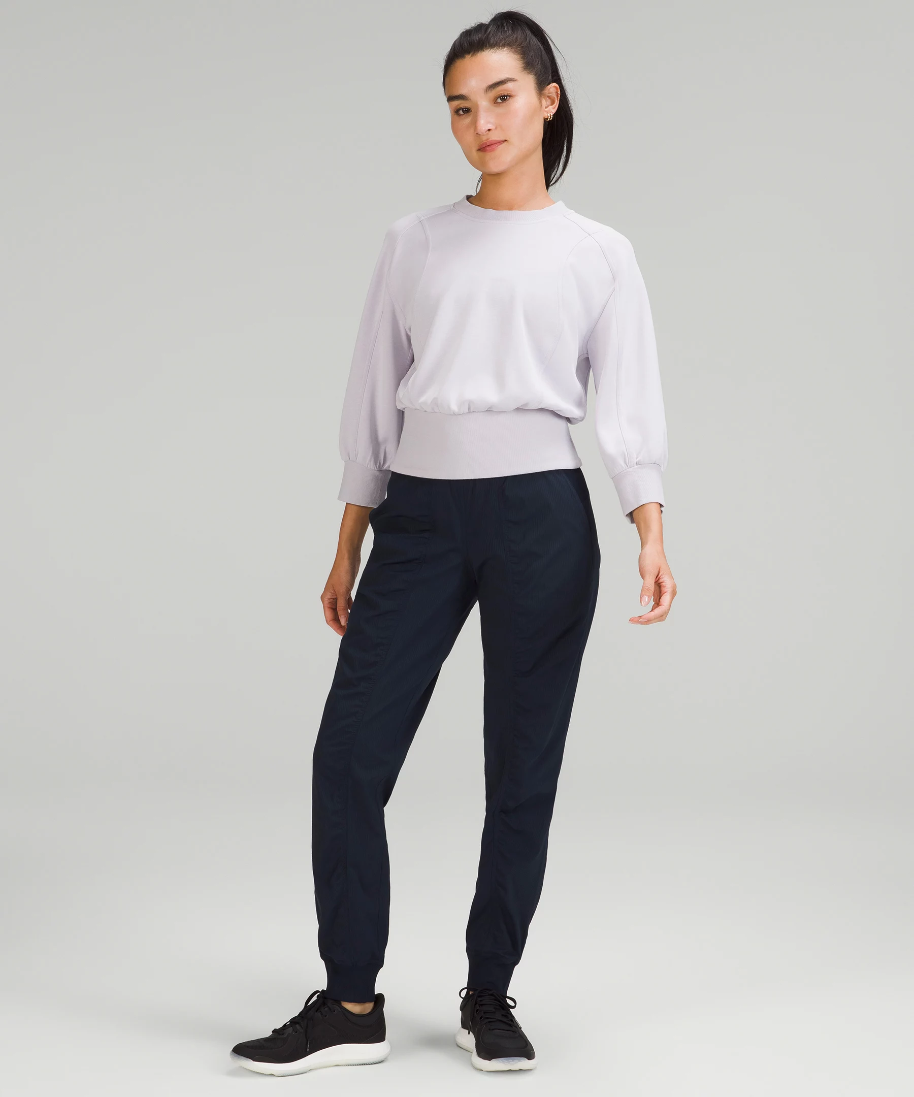 Softstreme Ribbed-Hem Pullover Faint Lavender