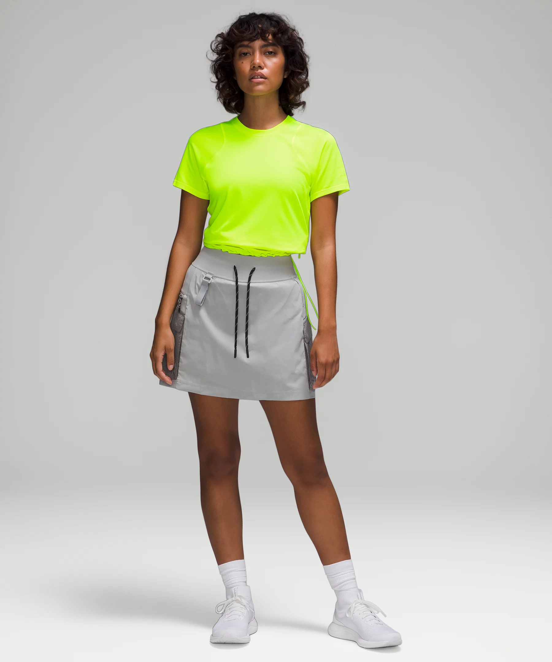 Lightweight Cinched Hem Hiking T-Shirt Highlight Yellow