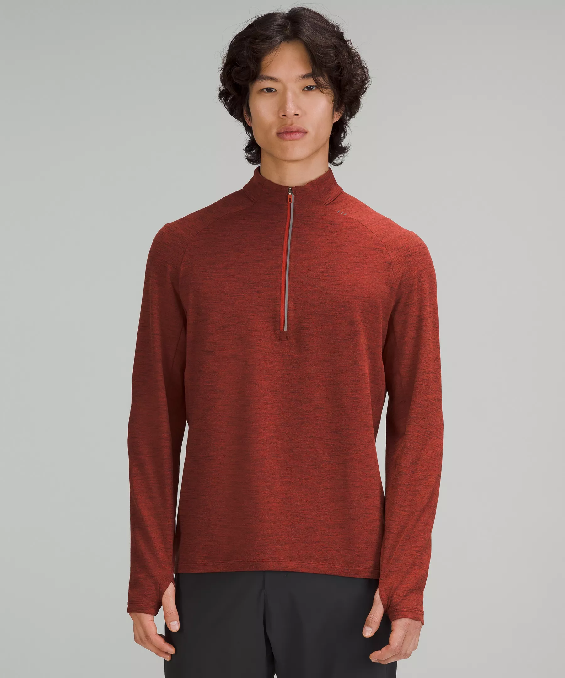 Surge Warm Half Zip Tri  Rulu Red Rock Carnation Red