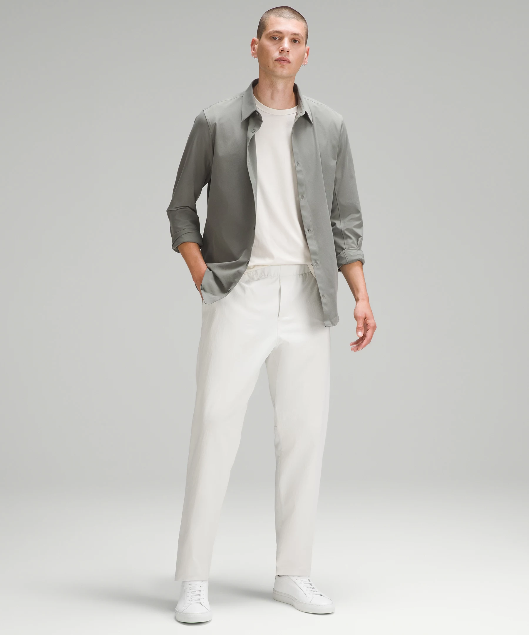 New Venture Slim-Fit Long-Sleeve Shirt *Online Only Grey Sage