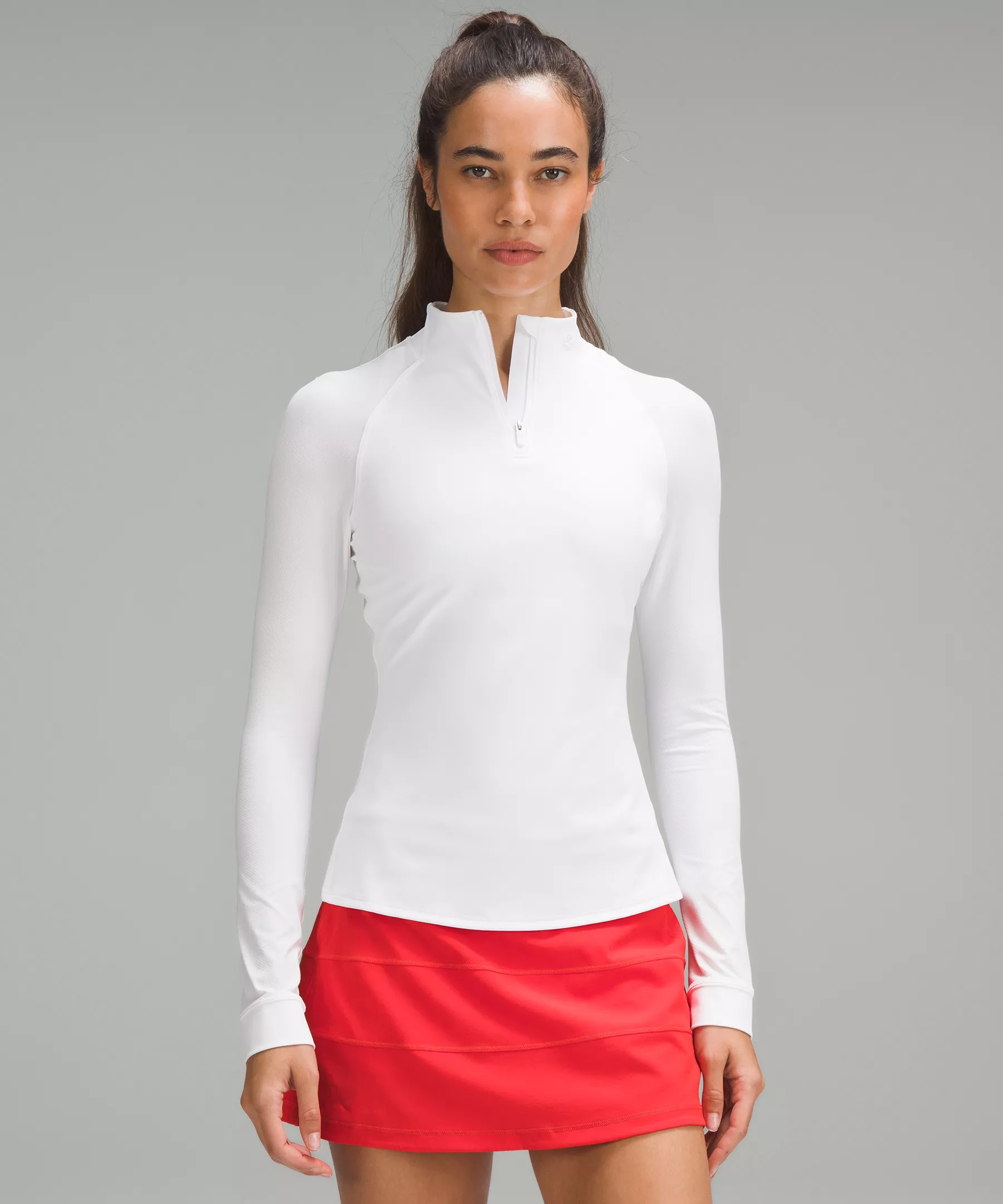 Nulux Half-Zip Golf Long-Sleeve Shirt *Online Only White