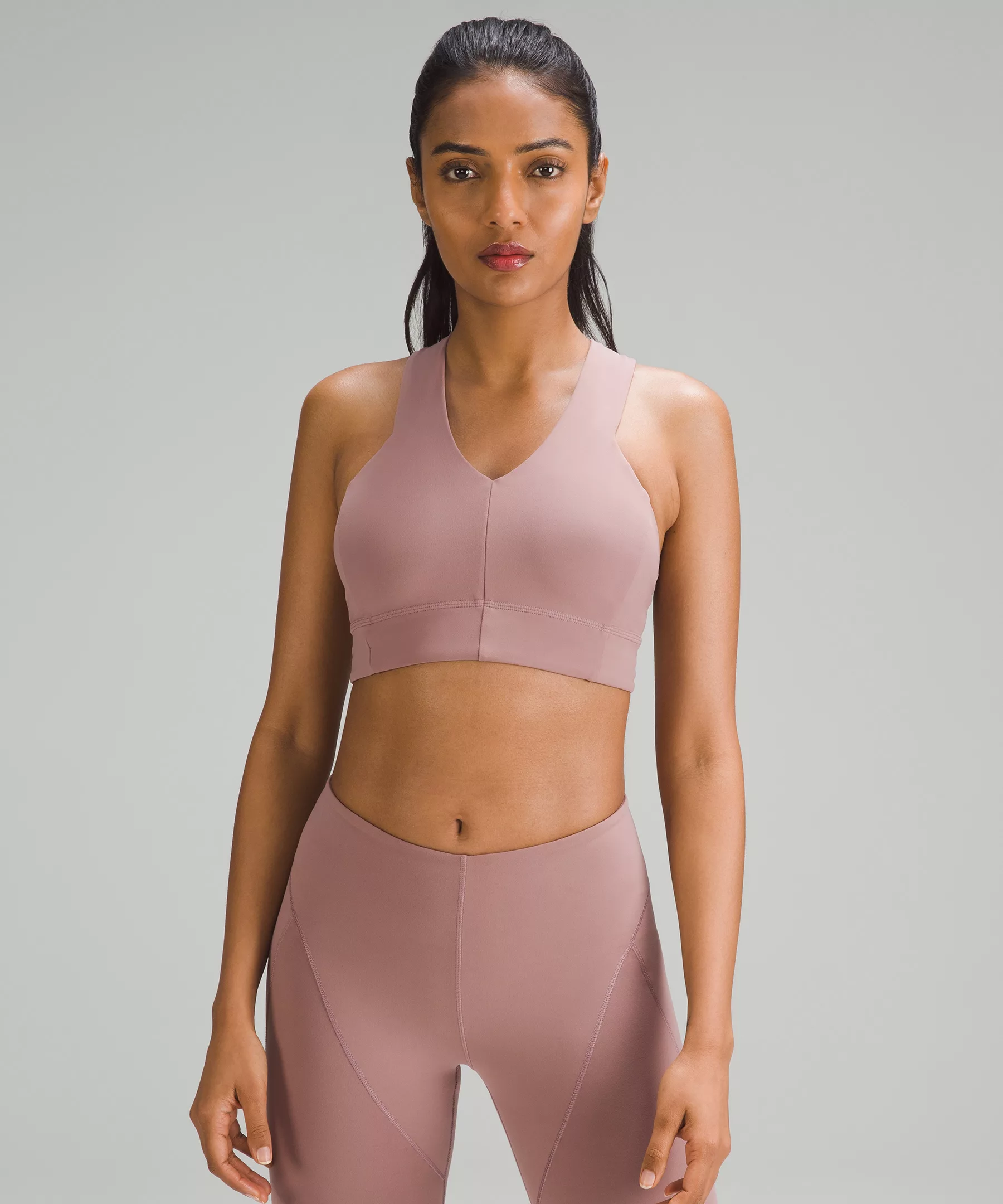 lululemon lab Nulu Cross-Back Yoga Bra Twilight Rose
