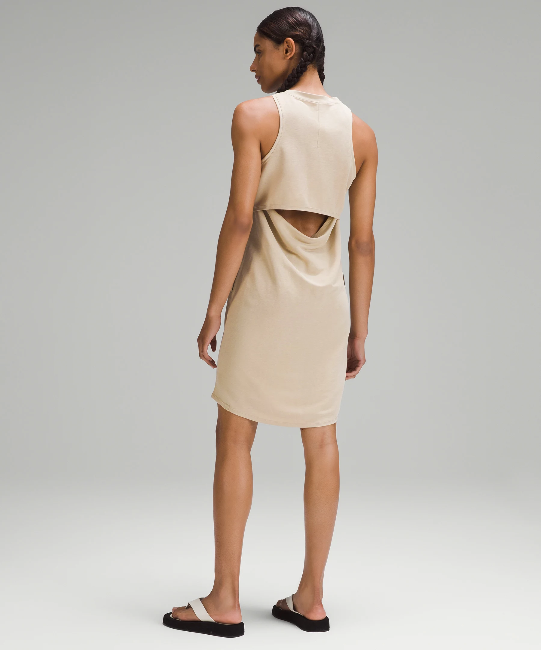 Back Vent Tank Dress Trench