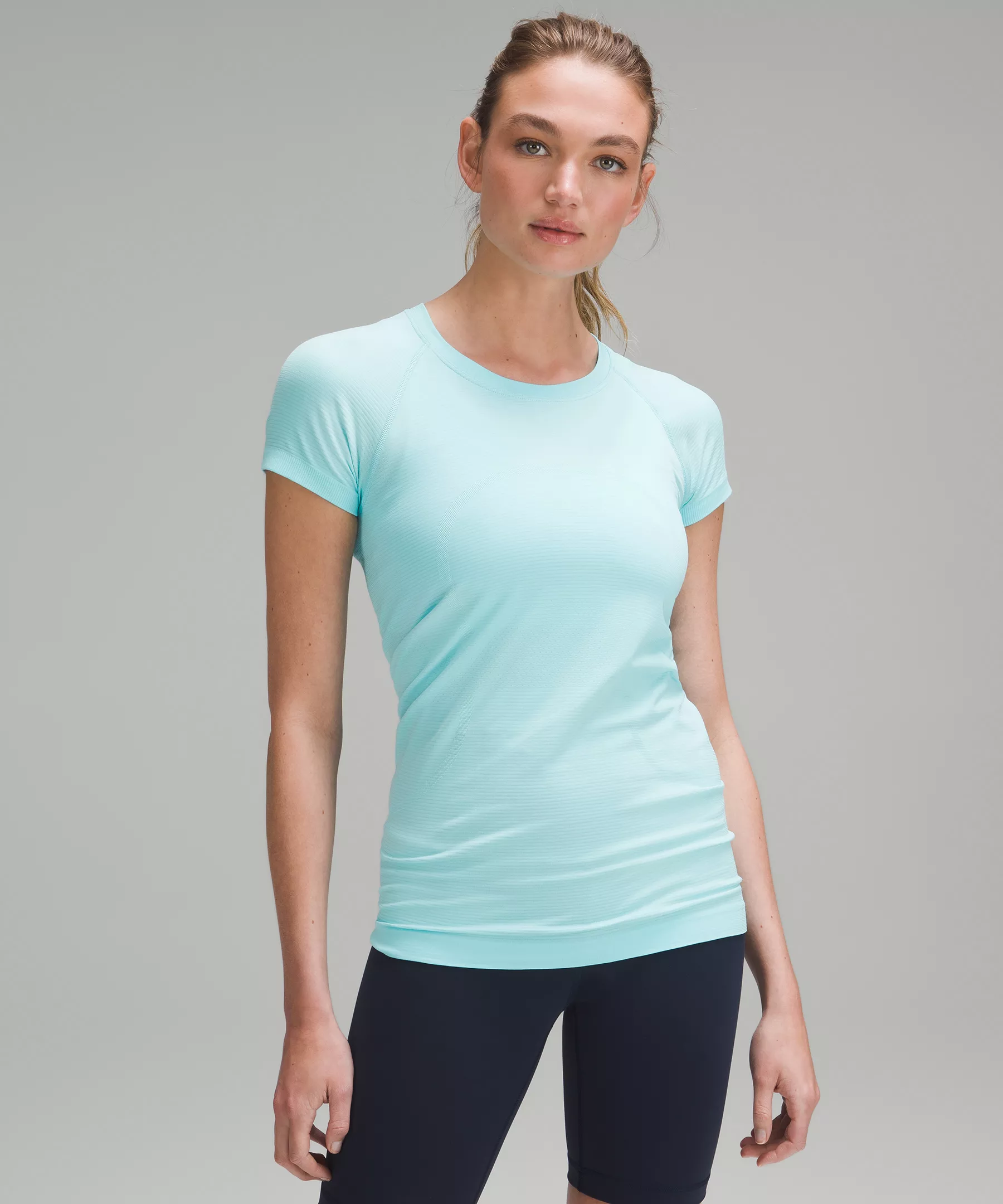 Swiftly Tech Short-Sleeve Shirt 2.0 Cyan Blue/Cyan Blue