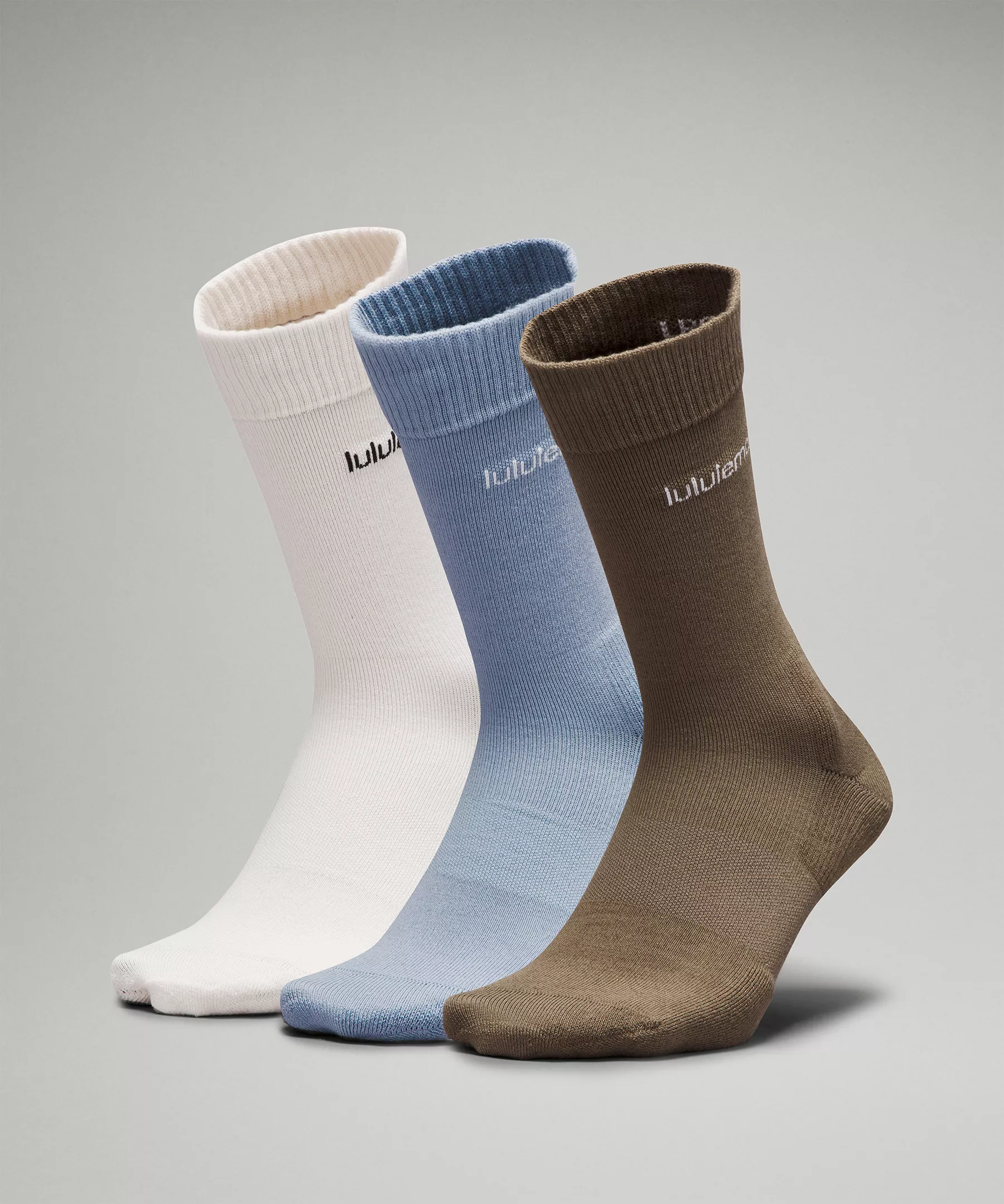 Men's Daily Stride Comfort Crew Sock *3 Pack Nomad/Chambray/White Opal