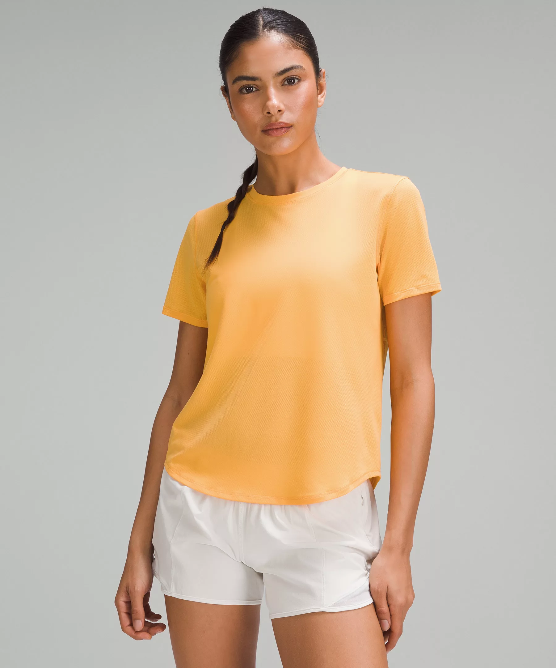 High-Neck Running and Training T-Shirt Mango Dream